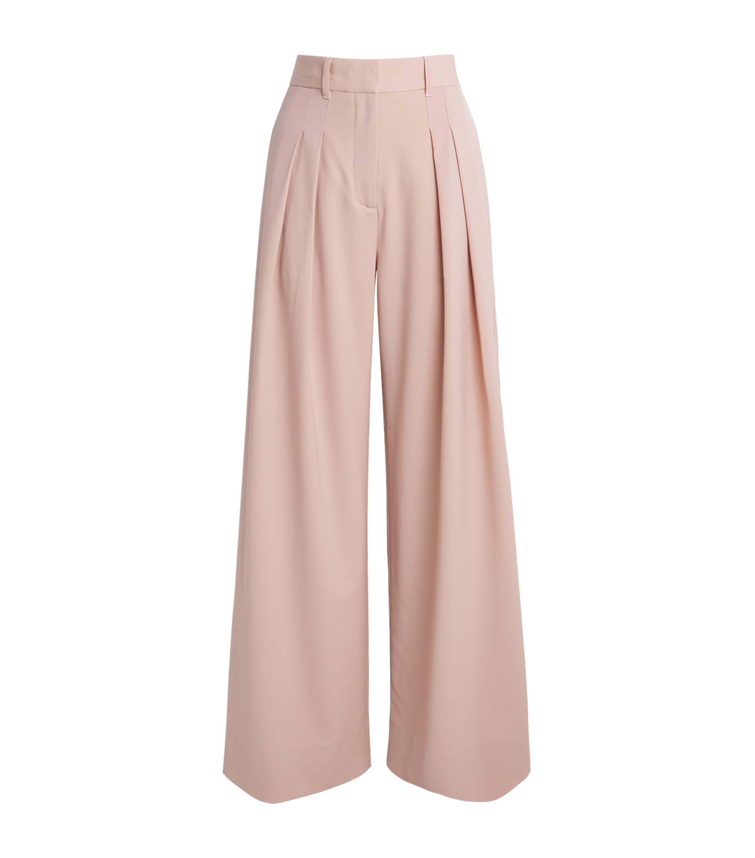 ME+EM Womens Pleated Tailored Trousers Blush Pink Image 1