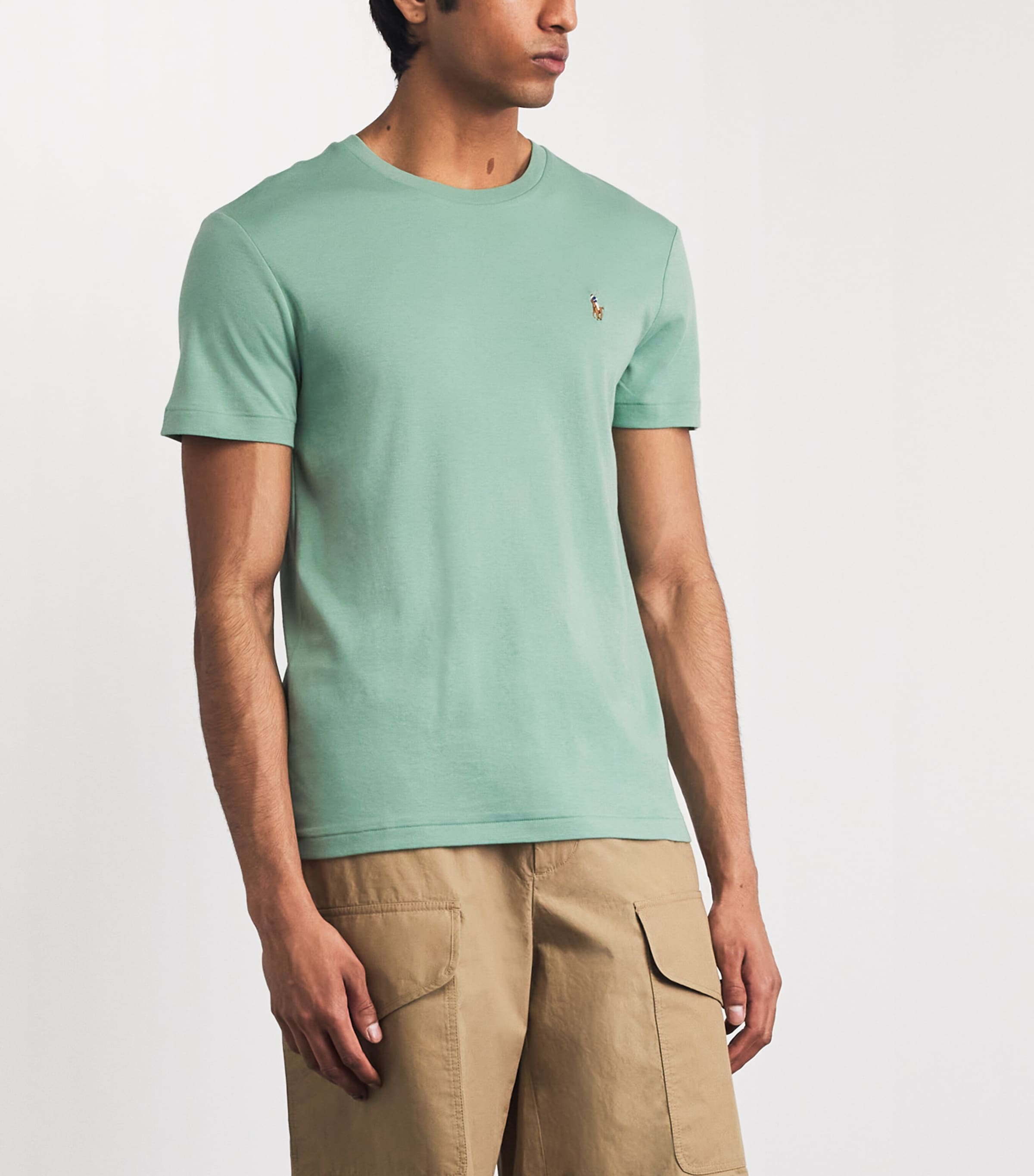 Polo Ralph Lauren Mens Pima Cotton Polo Pony T-Shirt Faded Mint Image 4