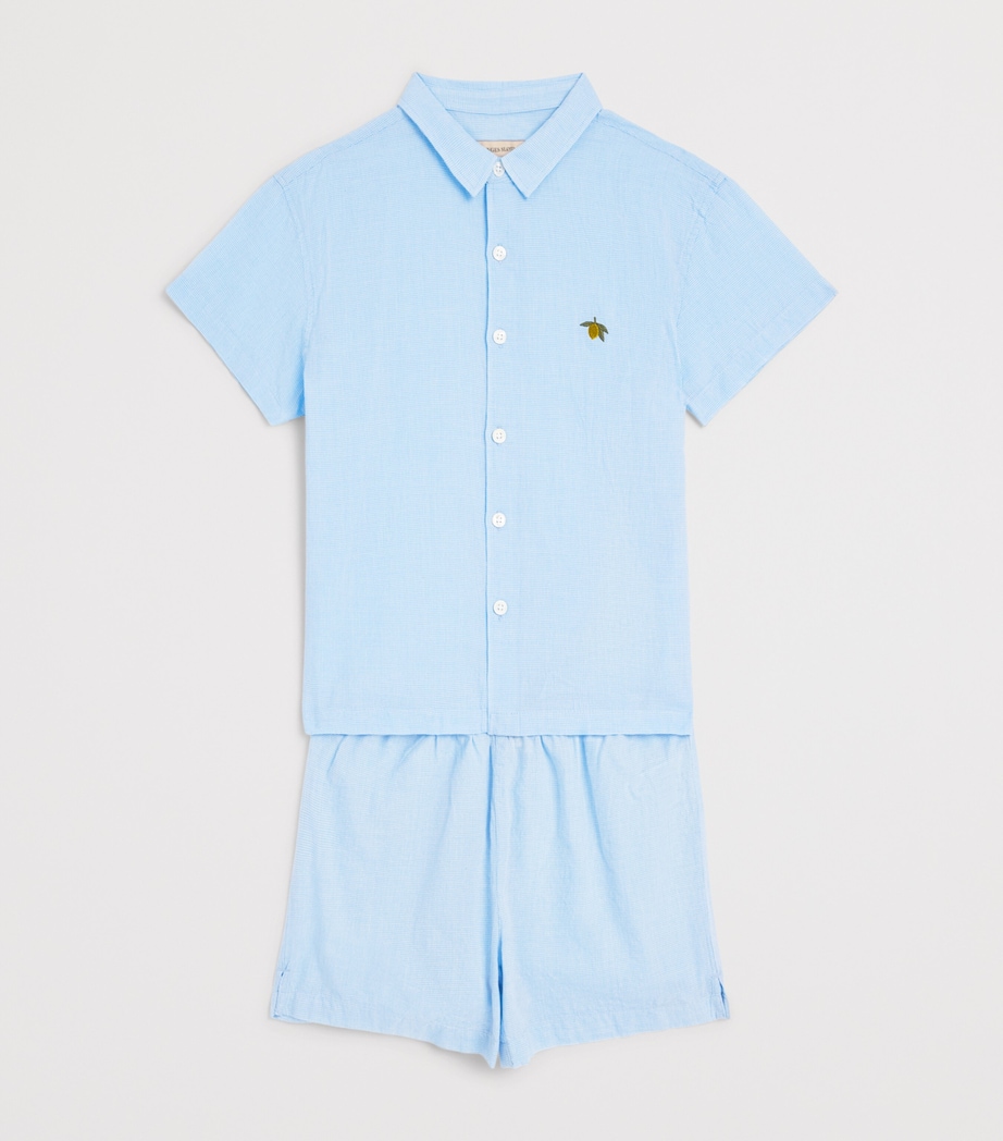 KONGES SLOJD Organic Cotton Fran Shorts (9 Months - 10 Years) Blue Image 3