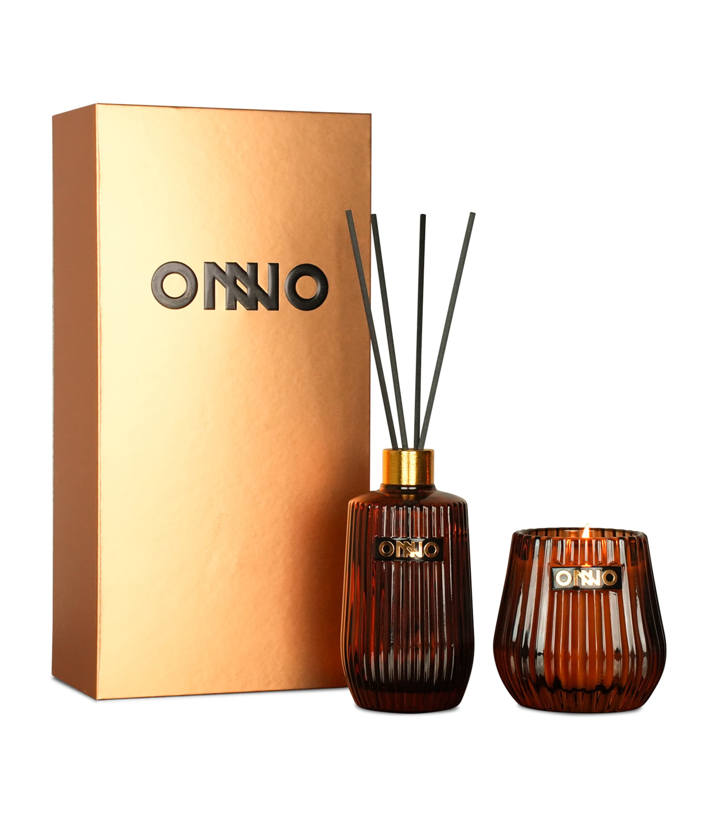 Onno Eclectic Ginger Fig Candle And Diffuser Gift Set In Yellow