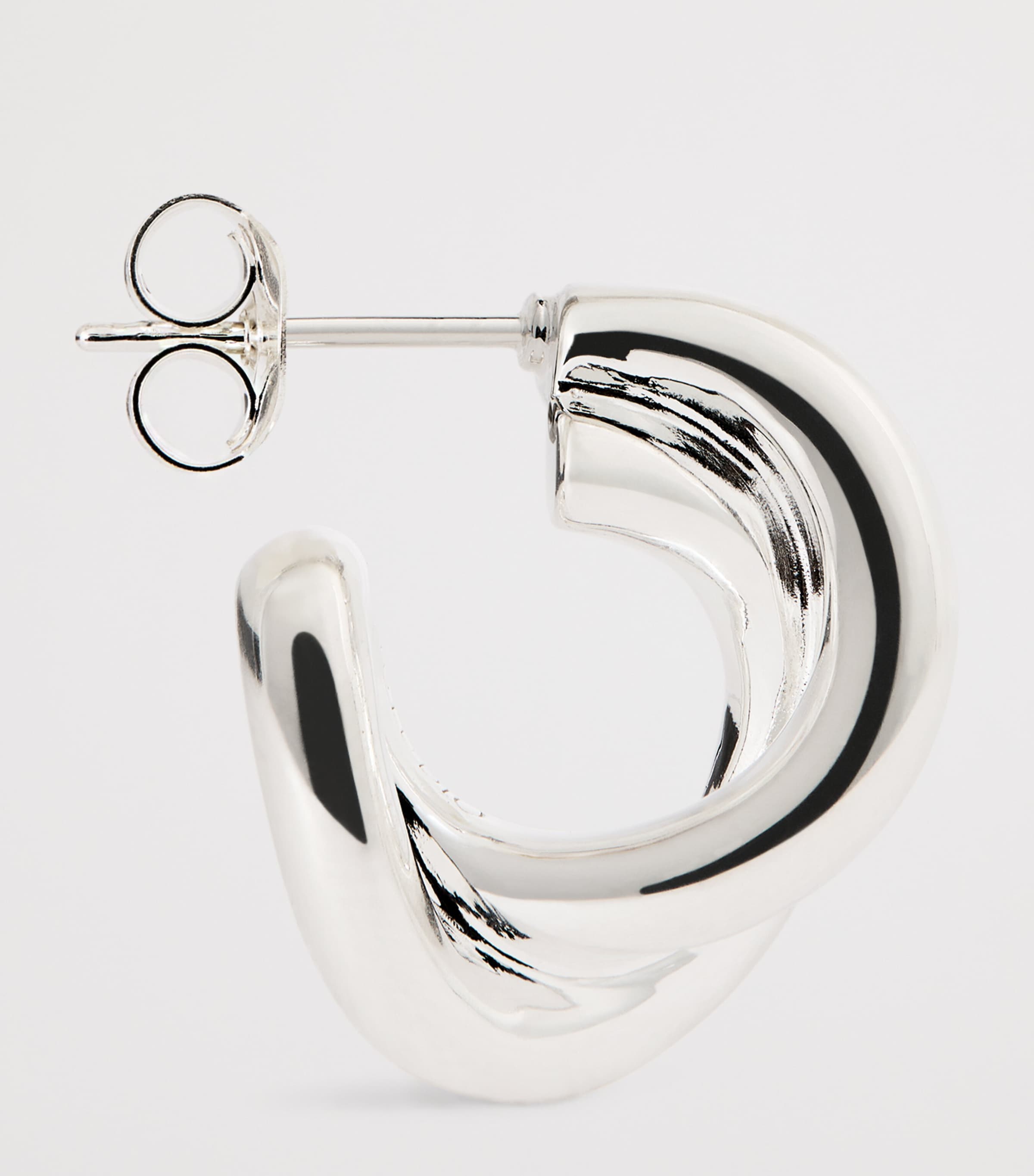 LIÉ STUDIO Sterling Silver The Diana Hoop Earrings Silver Image 4