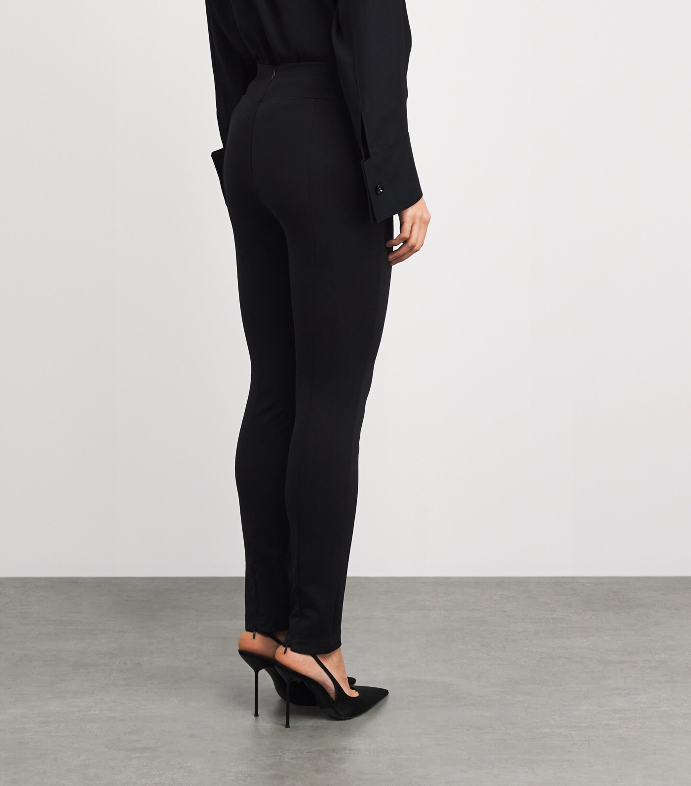 ESSE Studios Womens Stretch-Jersey Alba Leggings Black Image 5