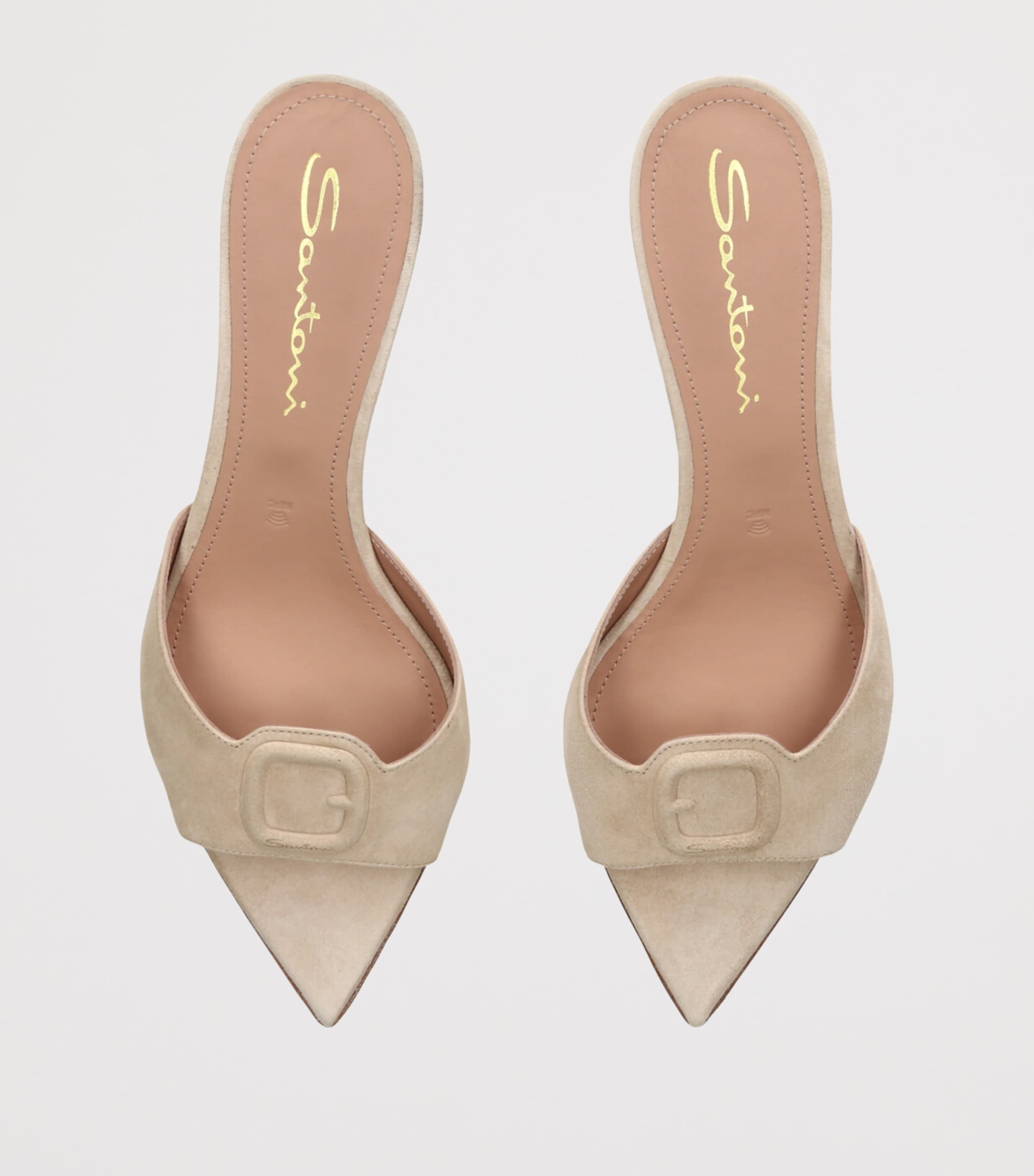 Suede Kitten Mules 45 BROWN Image 4