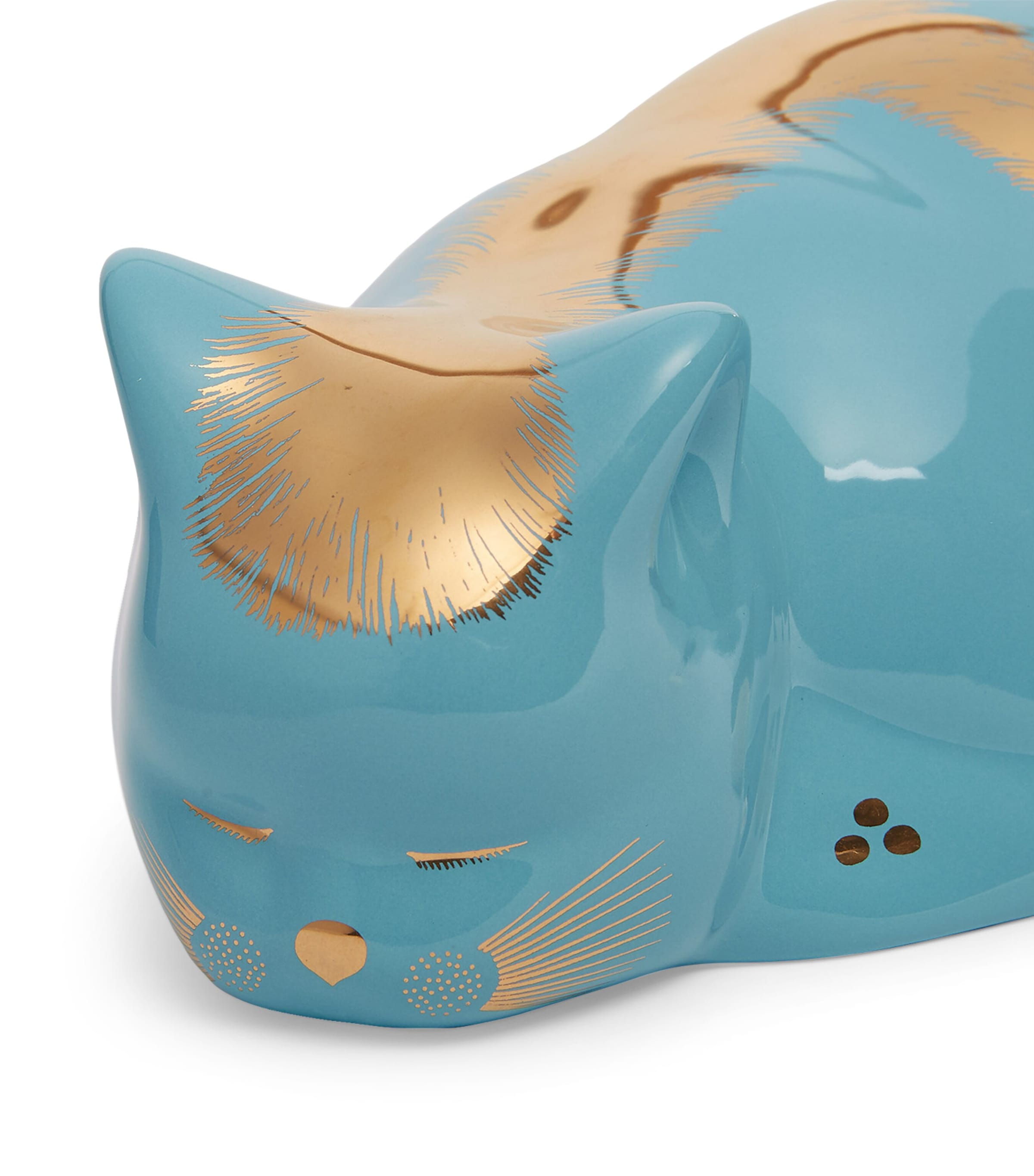 Ceramic Striato Cat Ornament MULTI Image 4