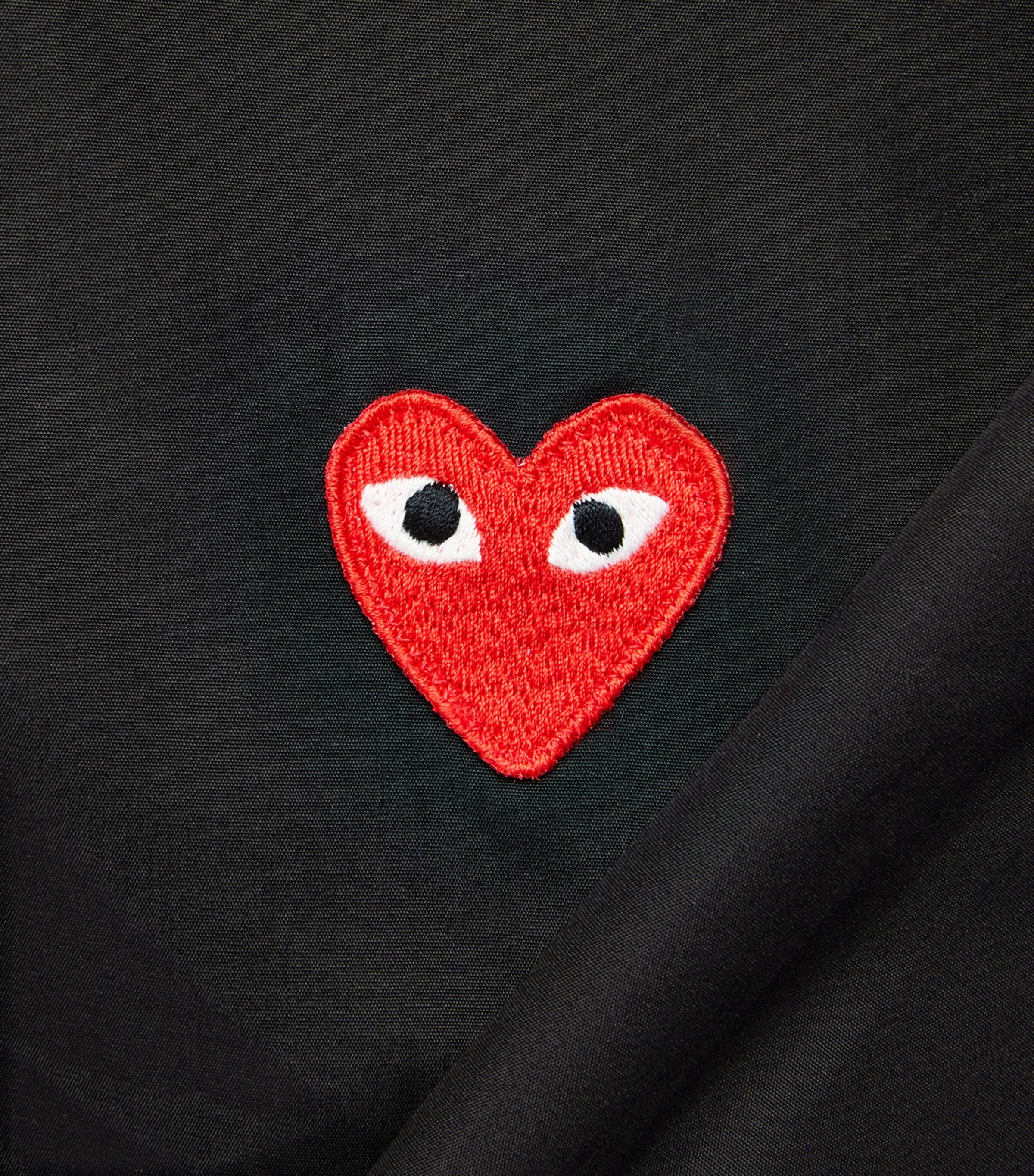 Comme Des Garçons Play Mens Long-Sleeve Heart Shirt Black Image 6