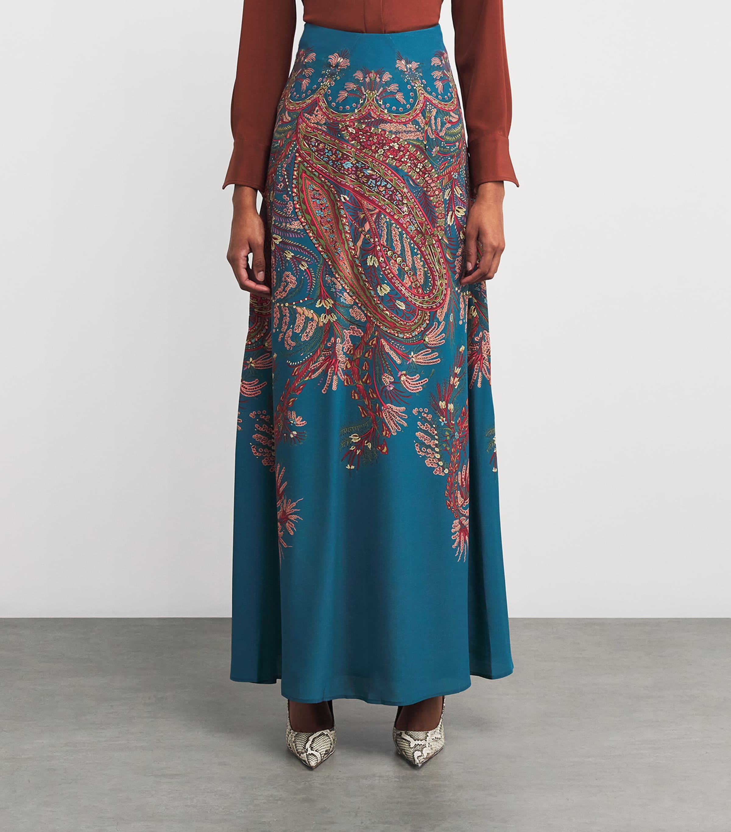 Etro Silk Paisley Maxi Skirt | Harrods US