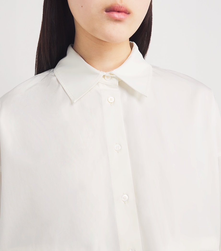 Cotton Poplin Cropped Shirt WHITE Image 6