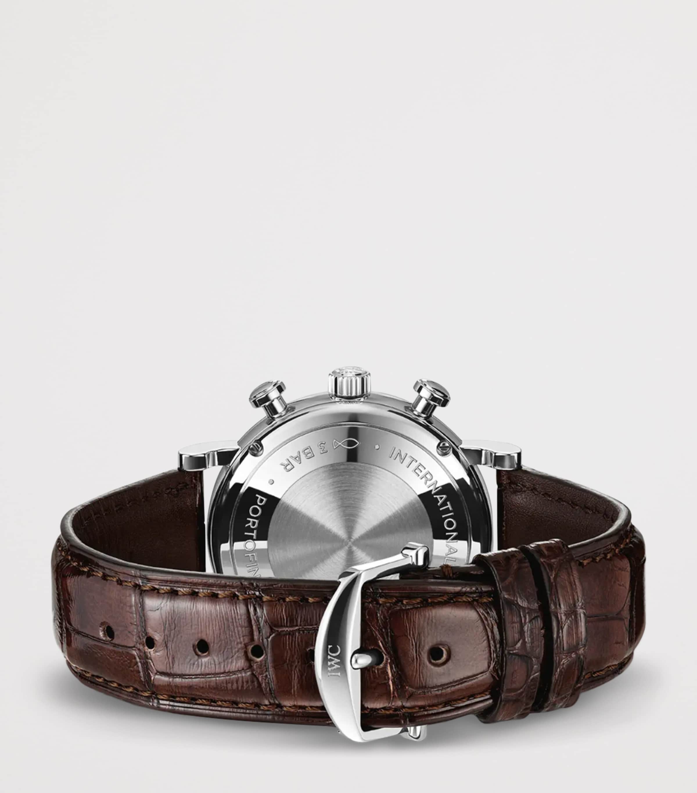 Stainless Steel Portofino Chronograph Watch 39mm BLACK Image 4