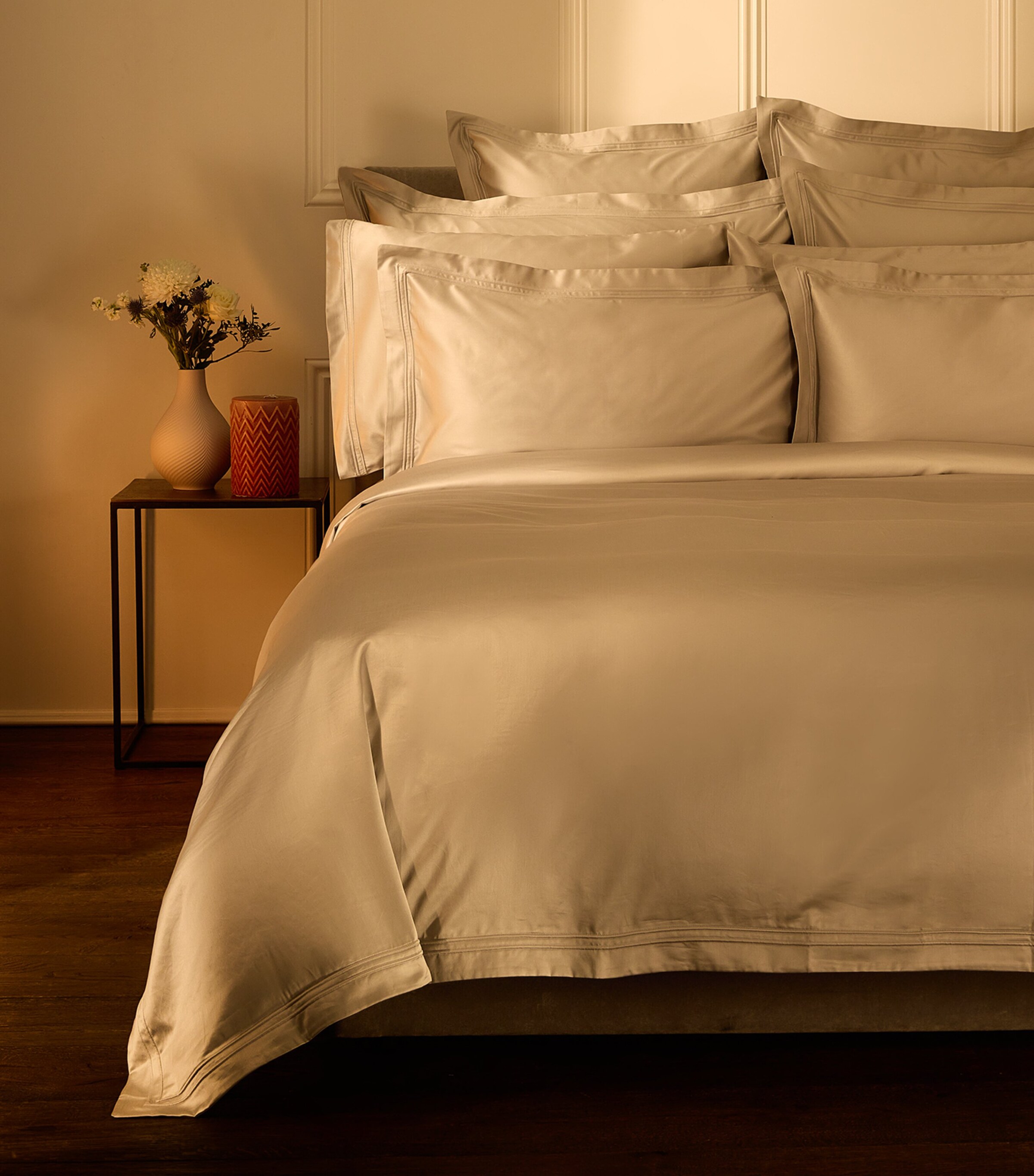 Harrods of London Richmond Oxford Pillowcase Pair (50cm x 75cm) Mist Image 2