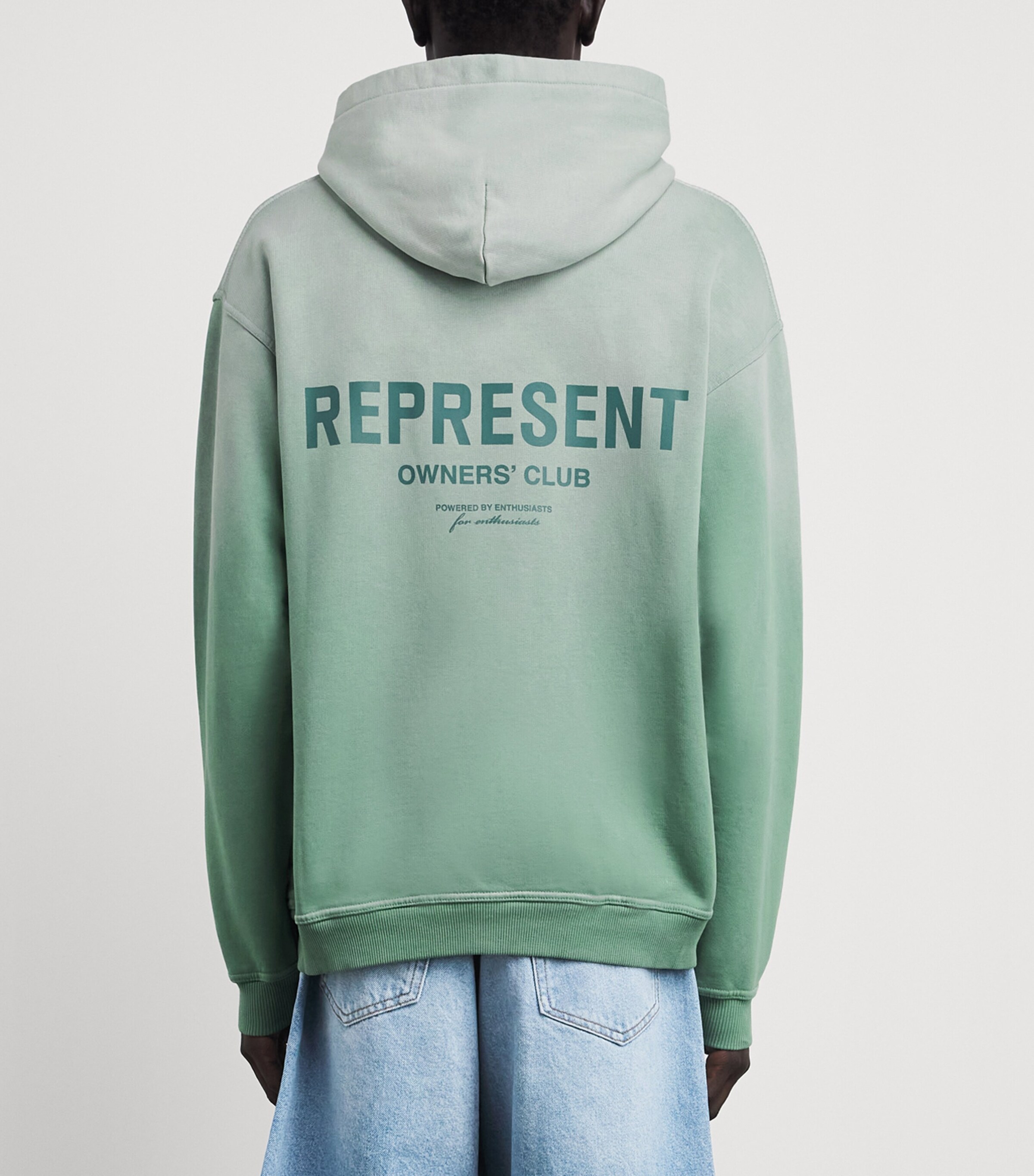 Represent Mens Owners Club Hoodie Washed Aloe Image 5
