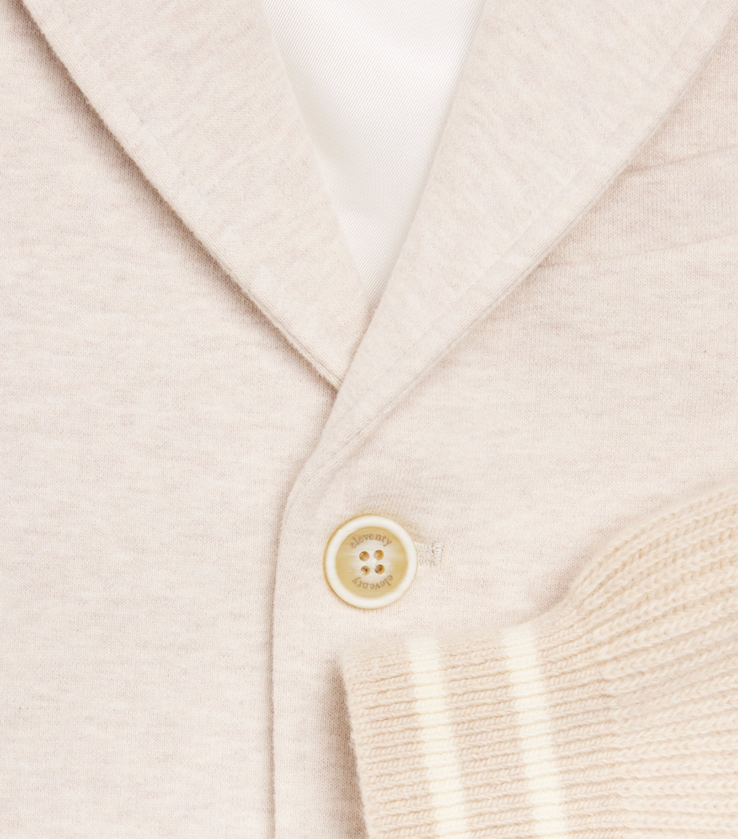 Eleventy Kids Cotton-Cashmere Knitted Blazer (2-16 Years) Beige Medio Mel Image 3
