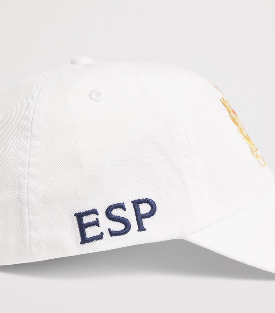 Polo Ralph Lauren Cotton Twill Spain Crest Baseball Cap Ceramic White Image 4