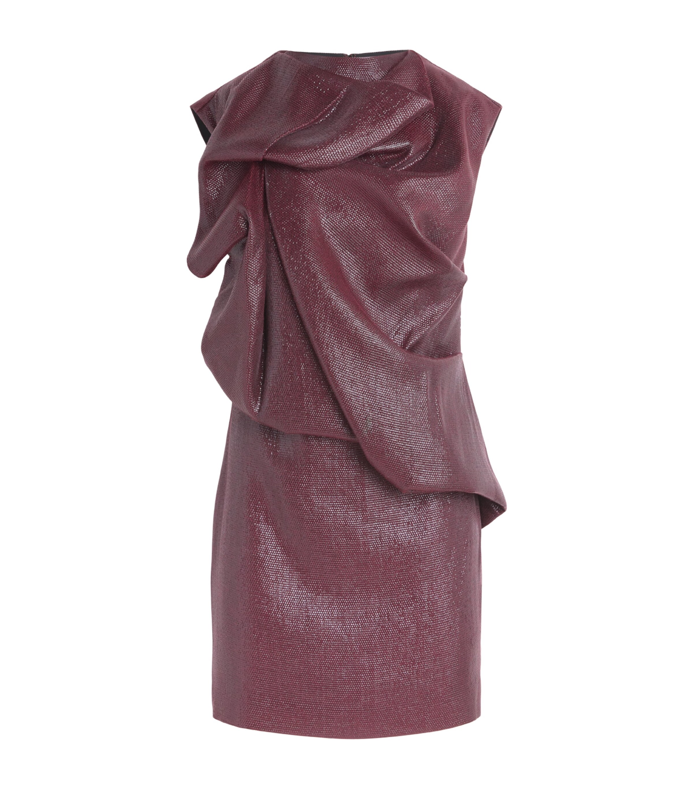 CAMILLA AND MARC Womens Draped Sana Mini Dress Burgundy Image 1