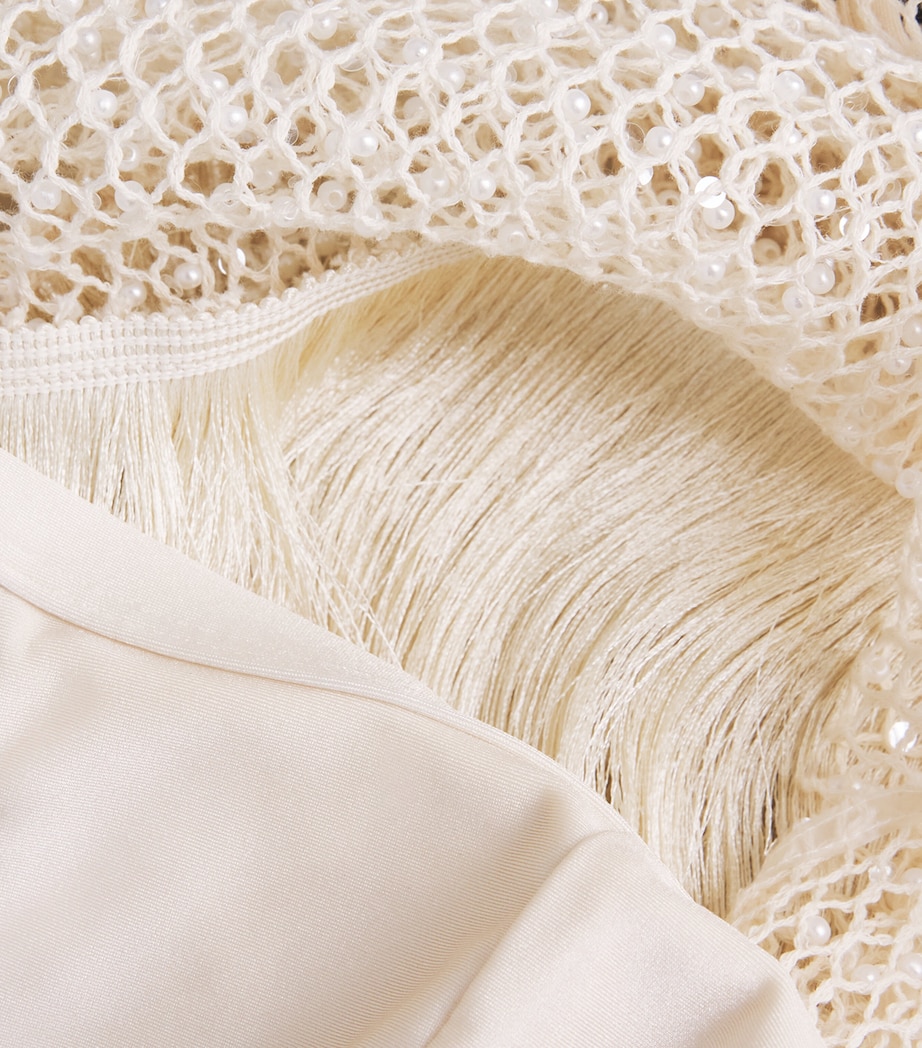 PatBO Womens Crochet Pearl-Embellished Bloom Blouse Beige Image 6