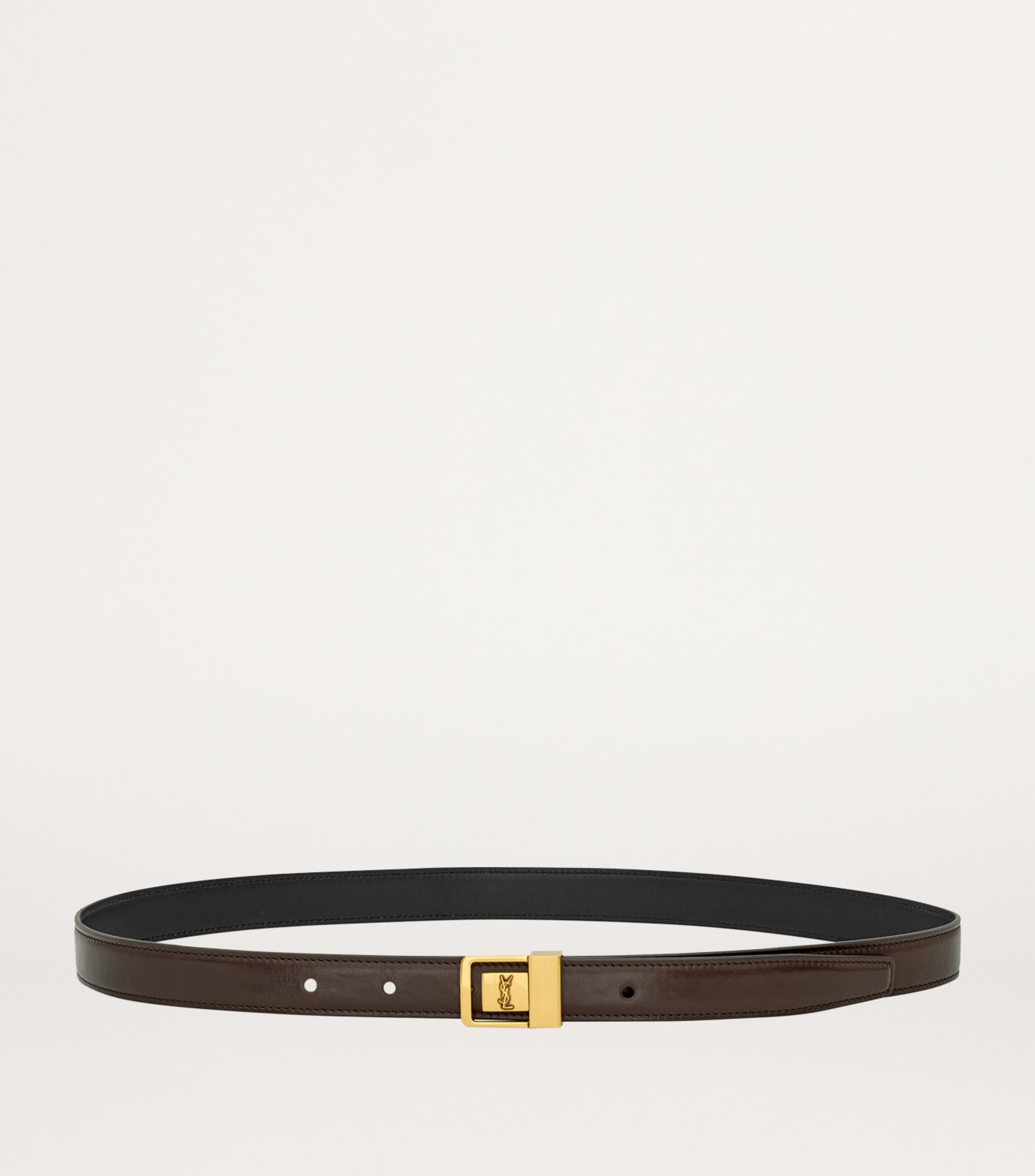 Saint Laurent Leather Fine Ceinture Boucle LA 66 Belt