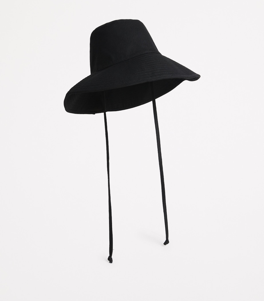 Cotton Holiday Bucket Hat BLACK Image 3