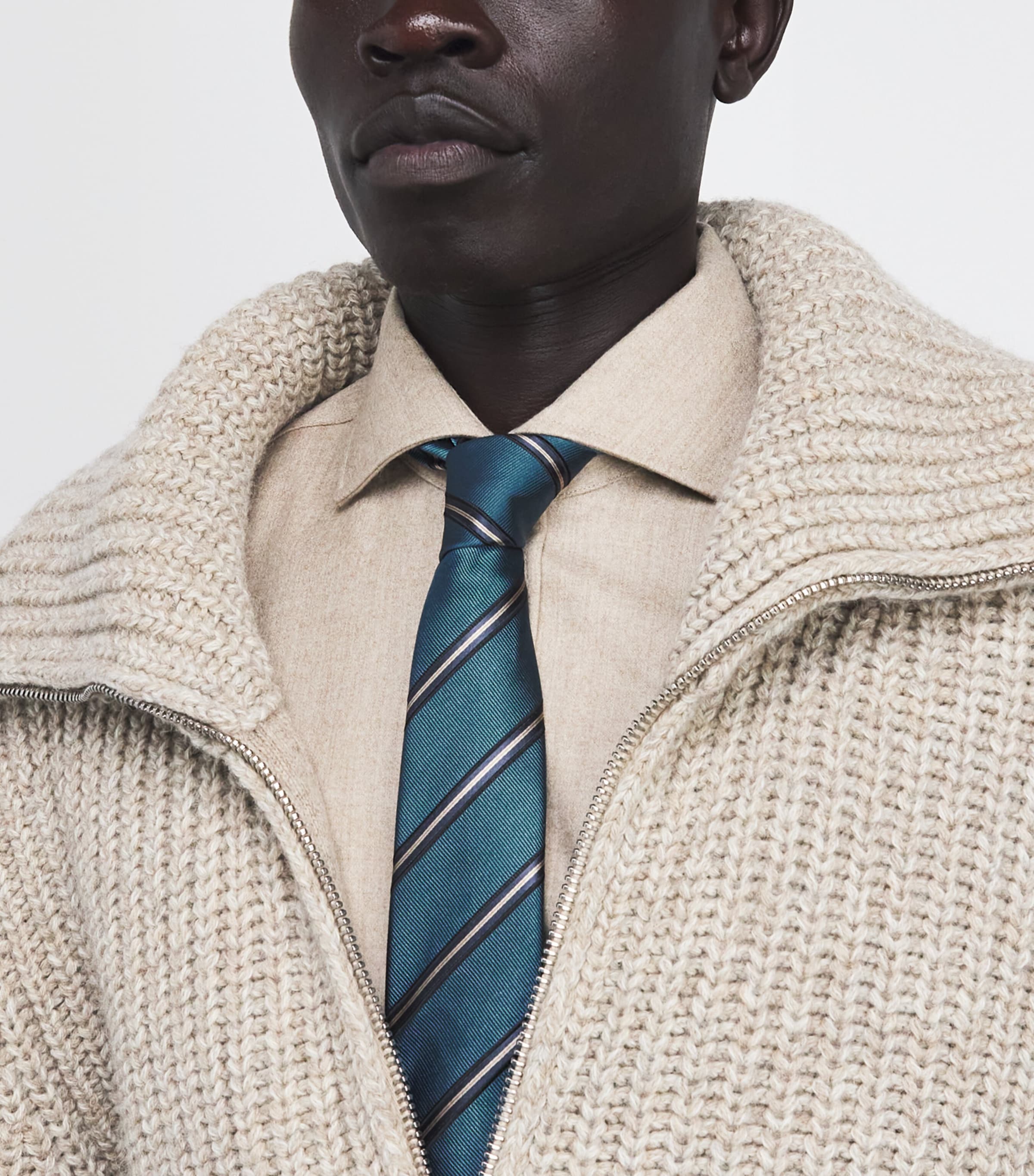 Silk Regimental Stripe Tie FB201 Image 2