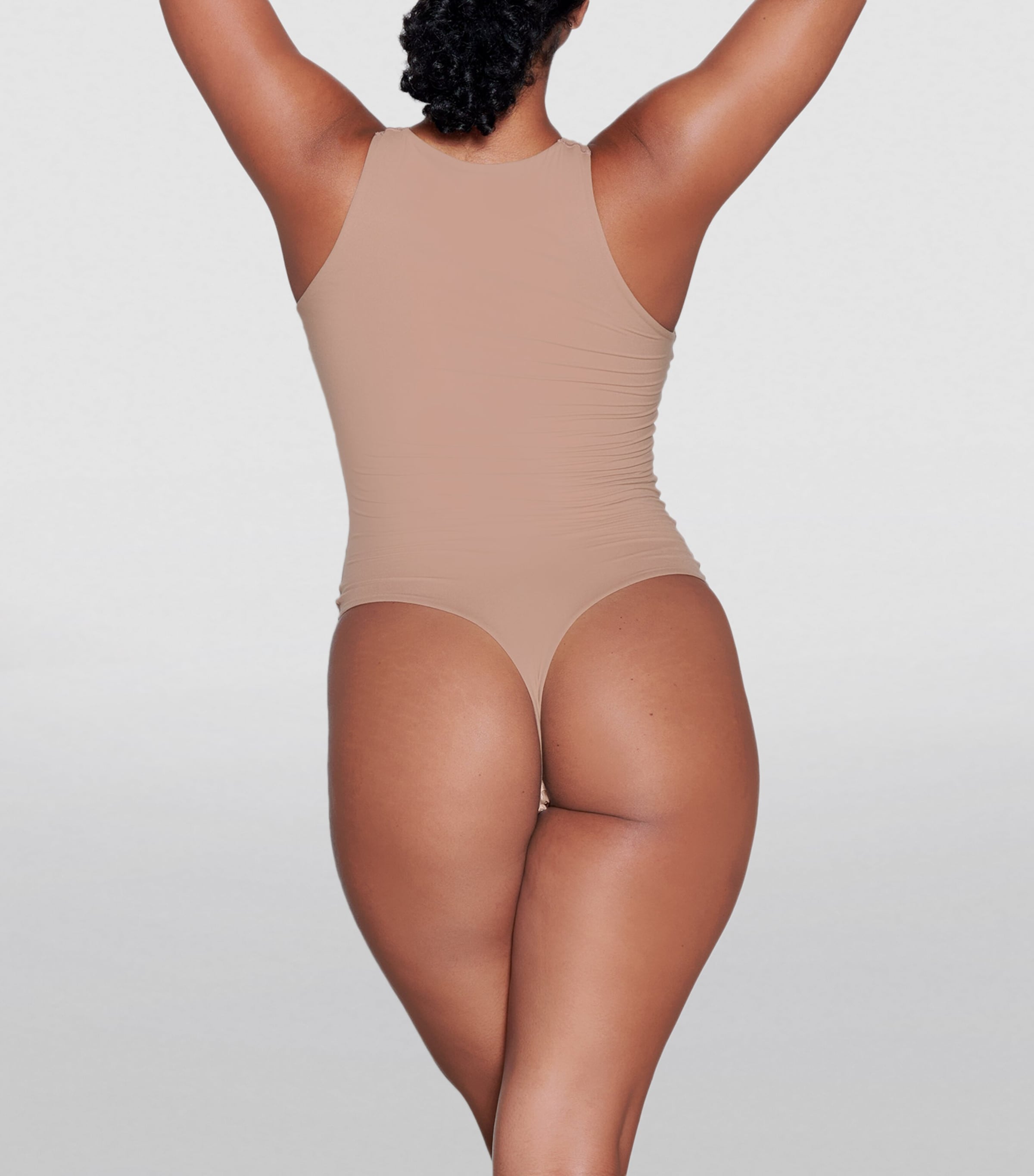Skims Womens Fits Everybody Thong Bodysuit Sienna Image 4