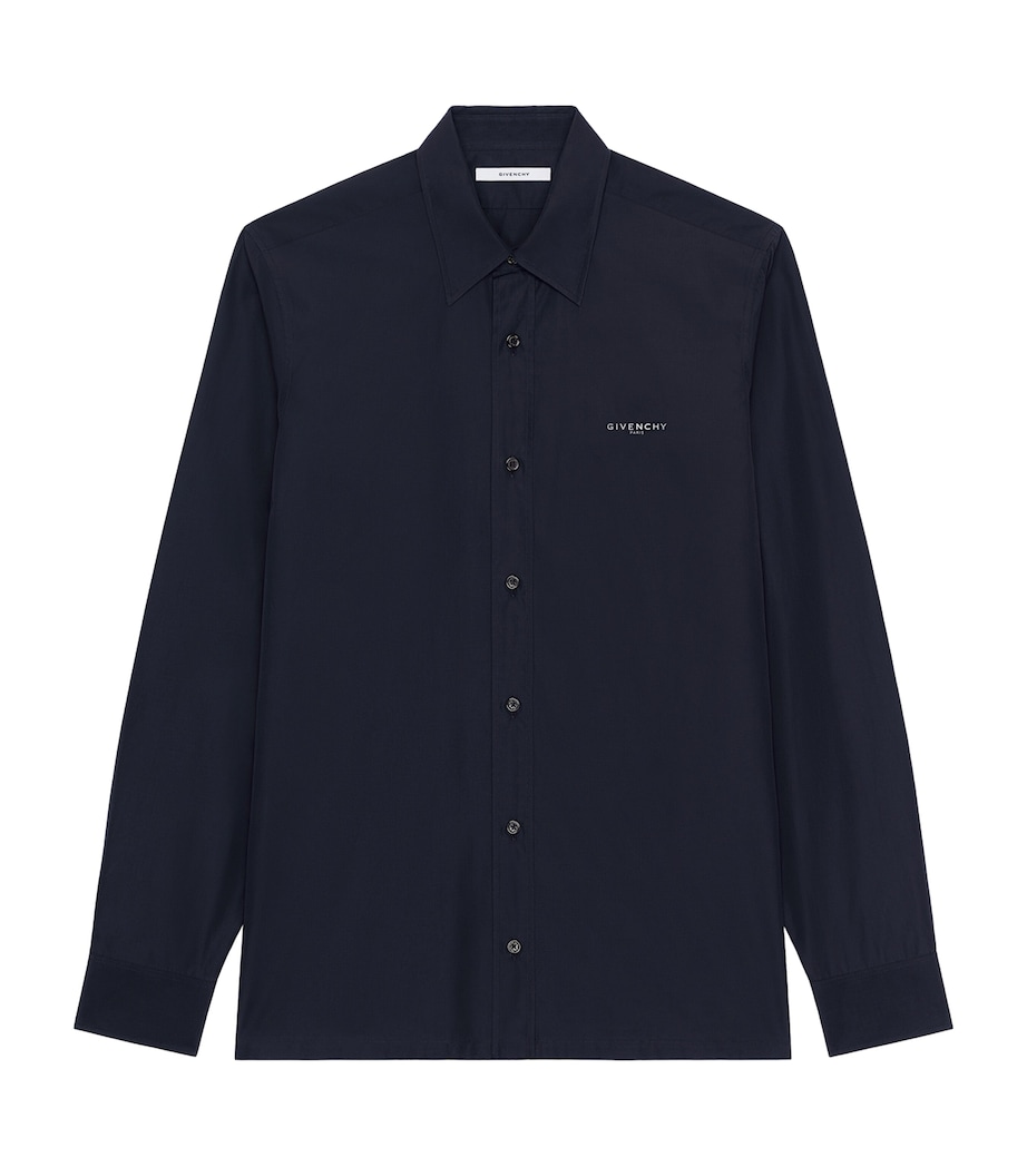 Givenchy Mens Cotton Poplin Logo Shirt Image 1