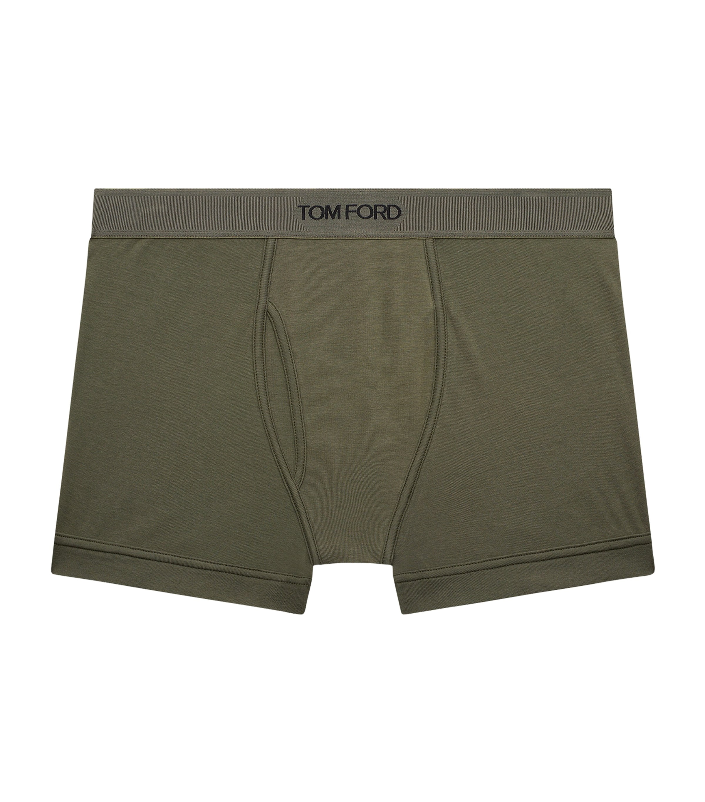 Tom Ford Stretch-cotton Logo Boxers In Green