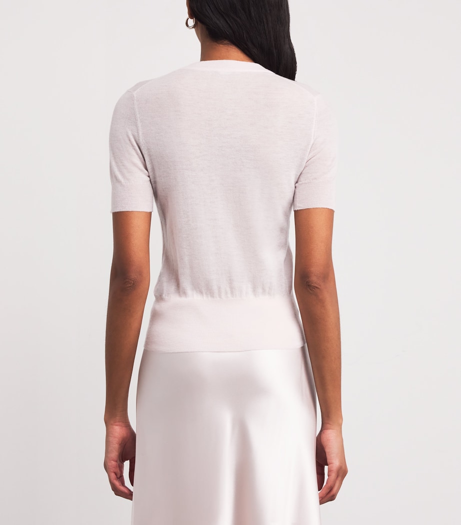 Cashmere Short-Sleeve Top ROSE Image 4