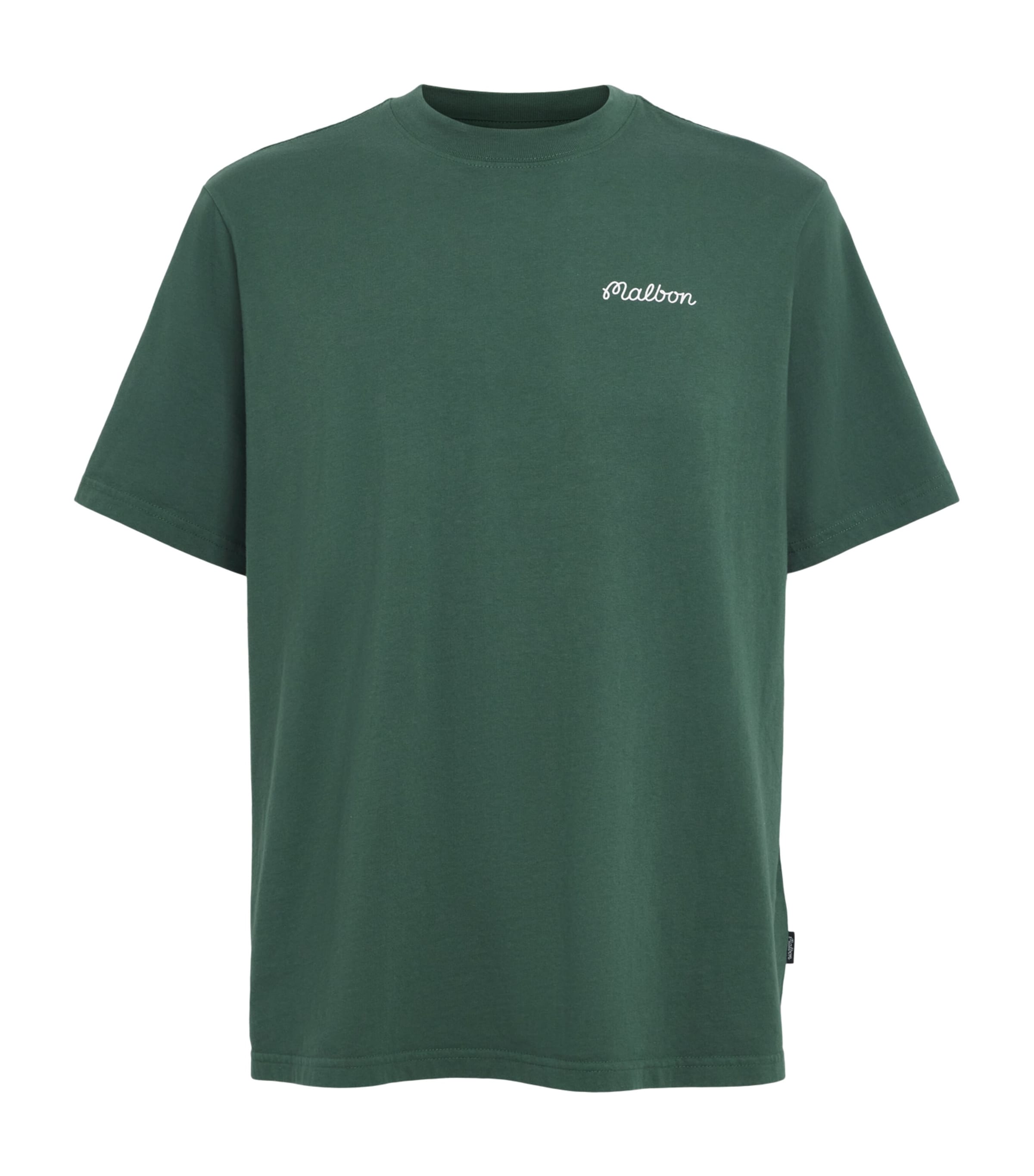 Malbon Mens Cotton Bermuda Baldwin T-Shirt Forest Green Image 1