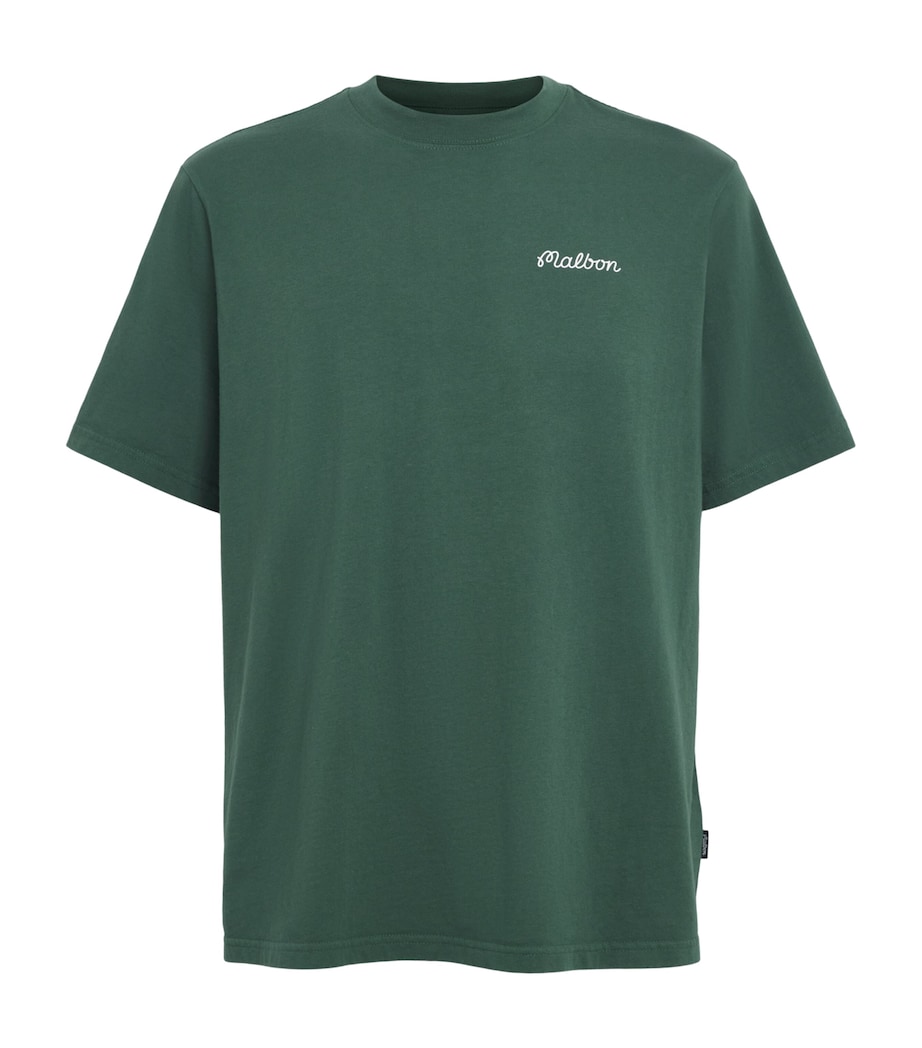 Malbon Mens Cotton Bermuda Baldwin T-Shirt Forest Green Image 1