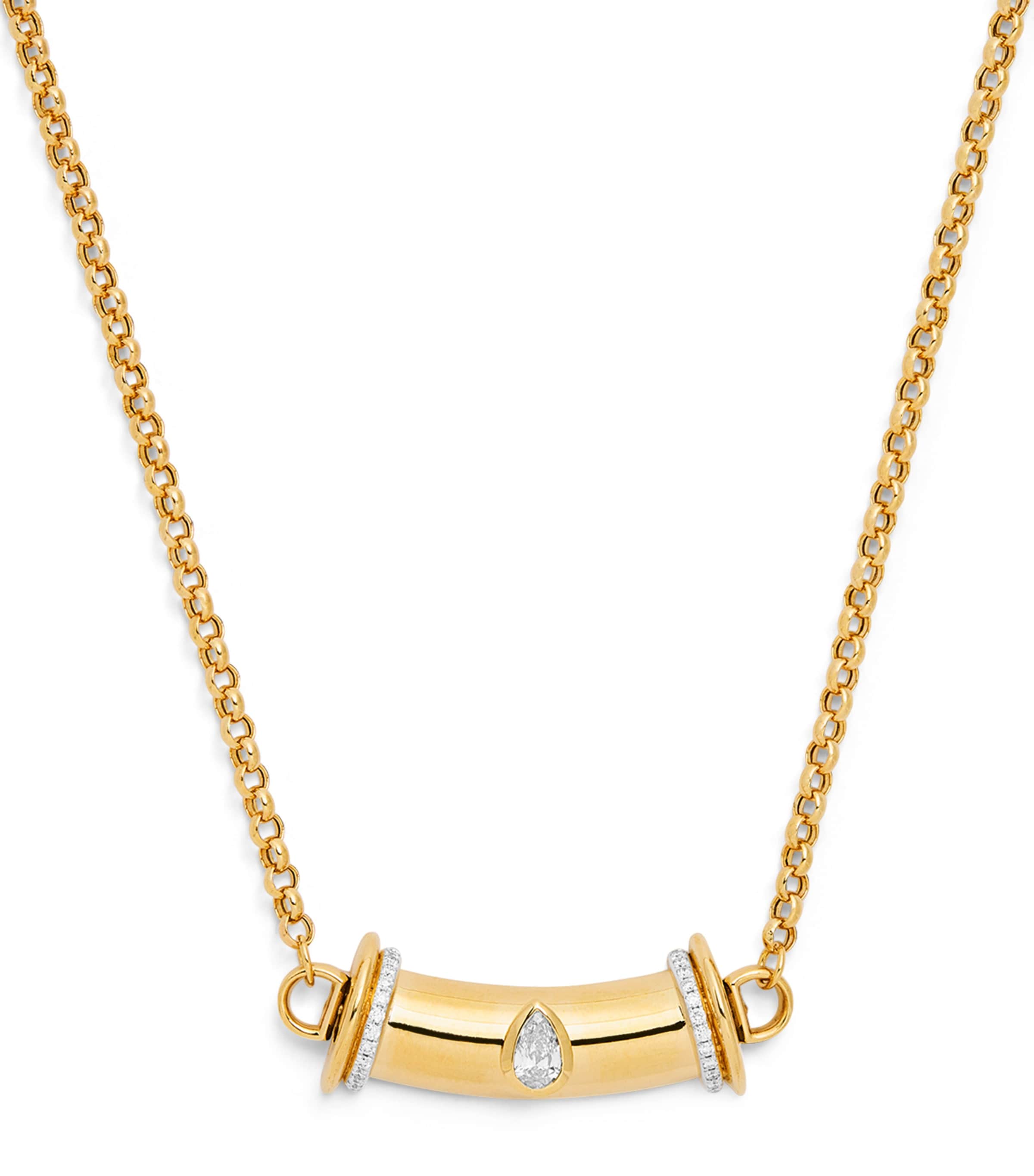 L'atelier Nawbar Yellow Gold And Diamond Lot N*91 Warrior Princess Necklace In Gold