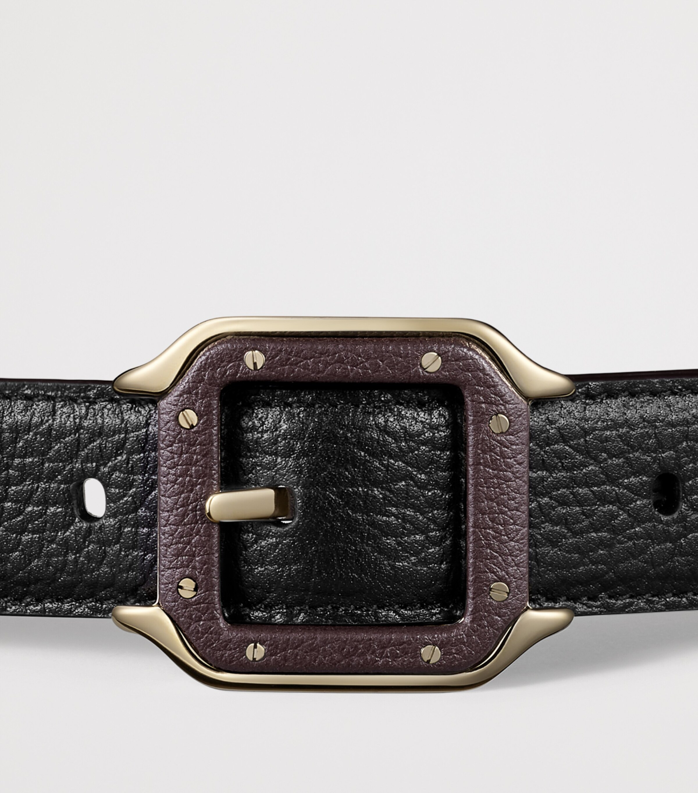 Cartier Leather Reversible Santos de Cartier Belt Black Image 3