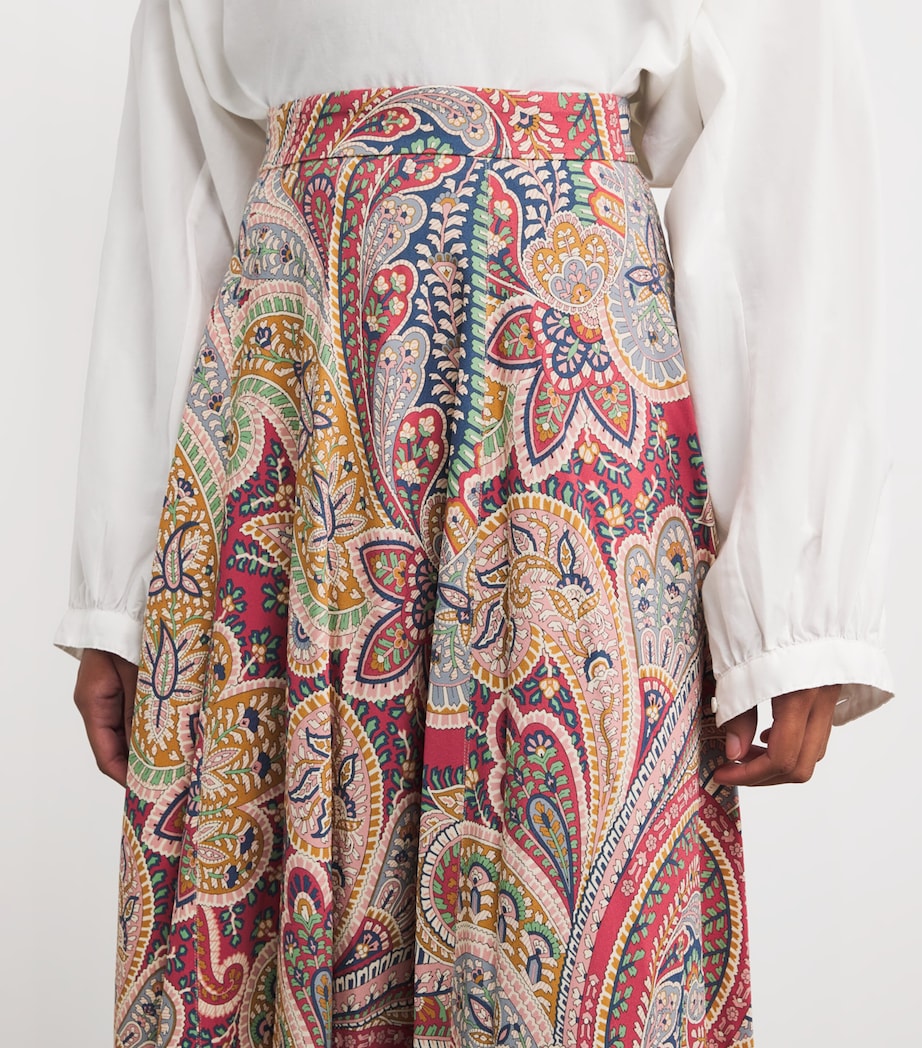 Paisley Pleated Midi Skirt X0867 Image 6