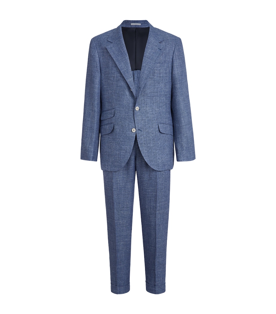 Brunello Cucinelli Mens Wool-Linen-Silk-Cashmere 2-Piece Suit Image 1