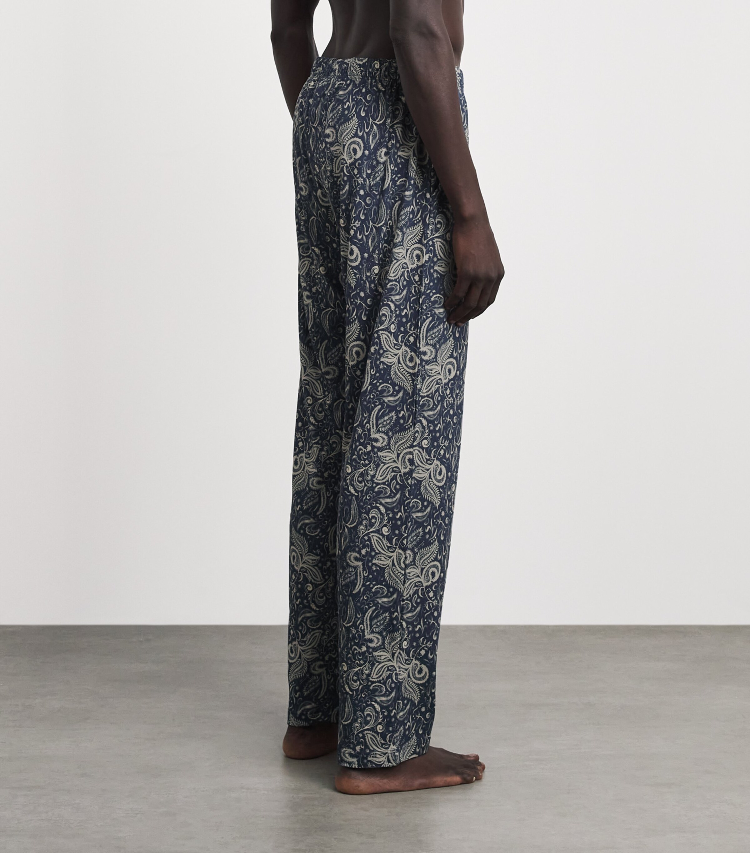 Hanro Mens Cotton Night & Day Lounge Trousers Midnight D Image 5