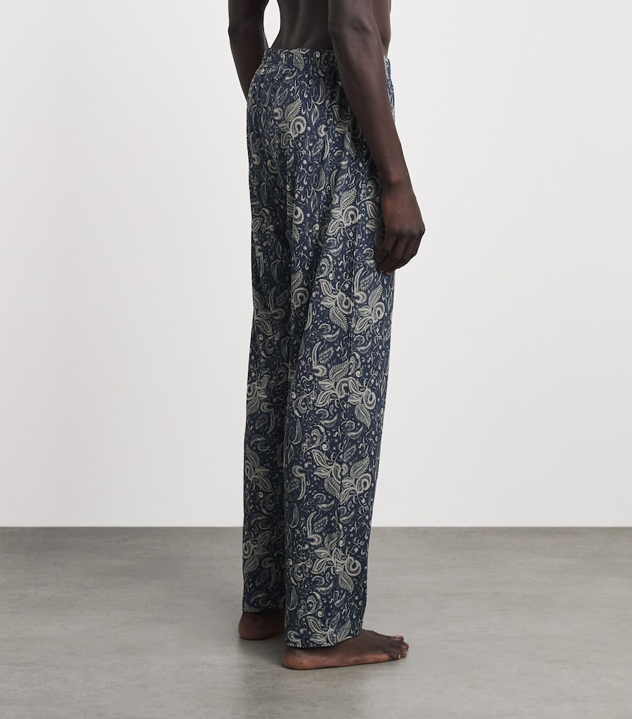Hanro Mens Cotton Night & Day Lounge Trousers Midnight D Image 5