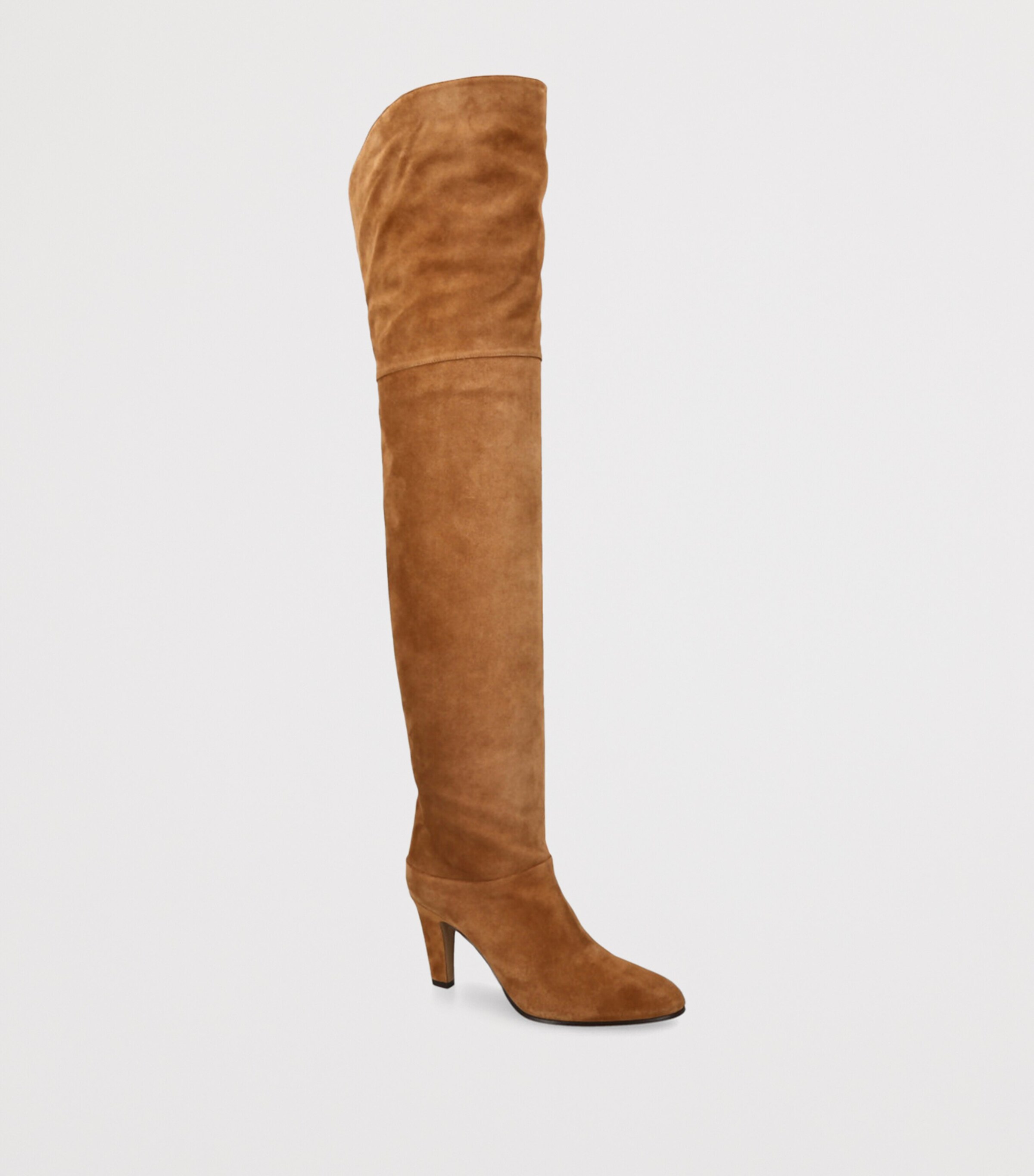 Suede Eve Over-The-Knee Boots 85 DARK BROWN Image 3