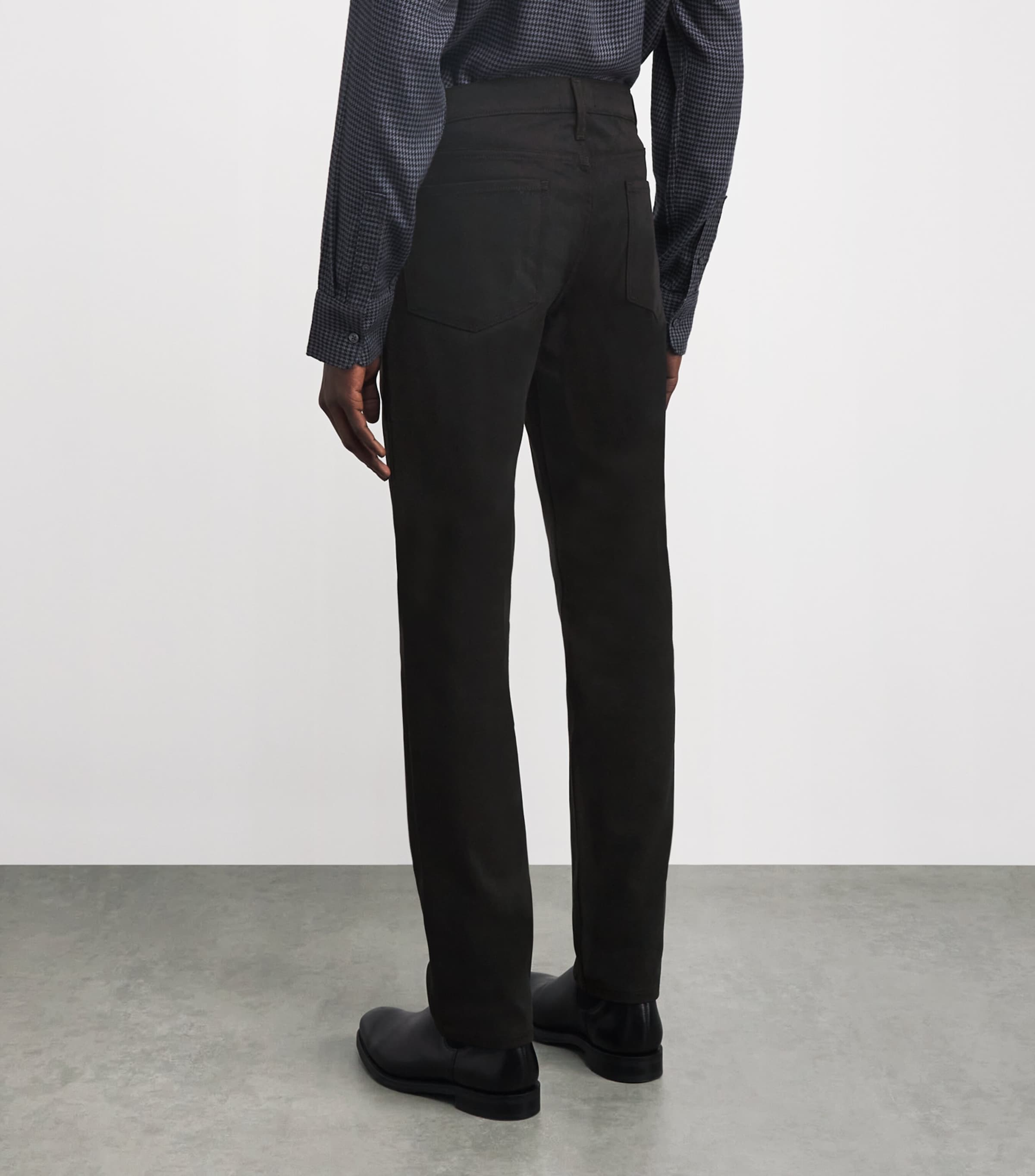 PAIGE Mens Transcend Vintage Doheny Straight Jeans Black Shade Image 4