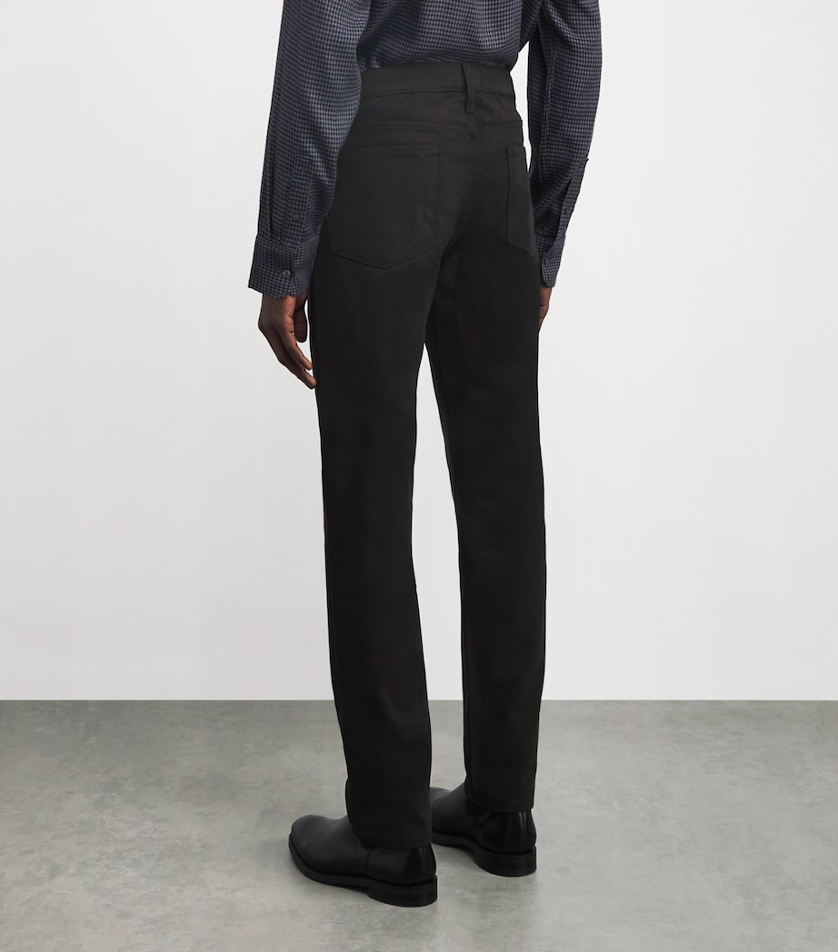 PAIGE Mens Transcend Vintage Doheny Straight Jeans Black Shade Image 4