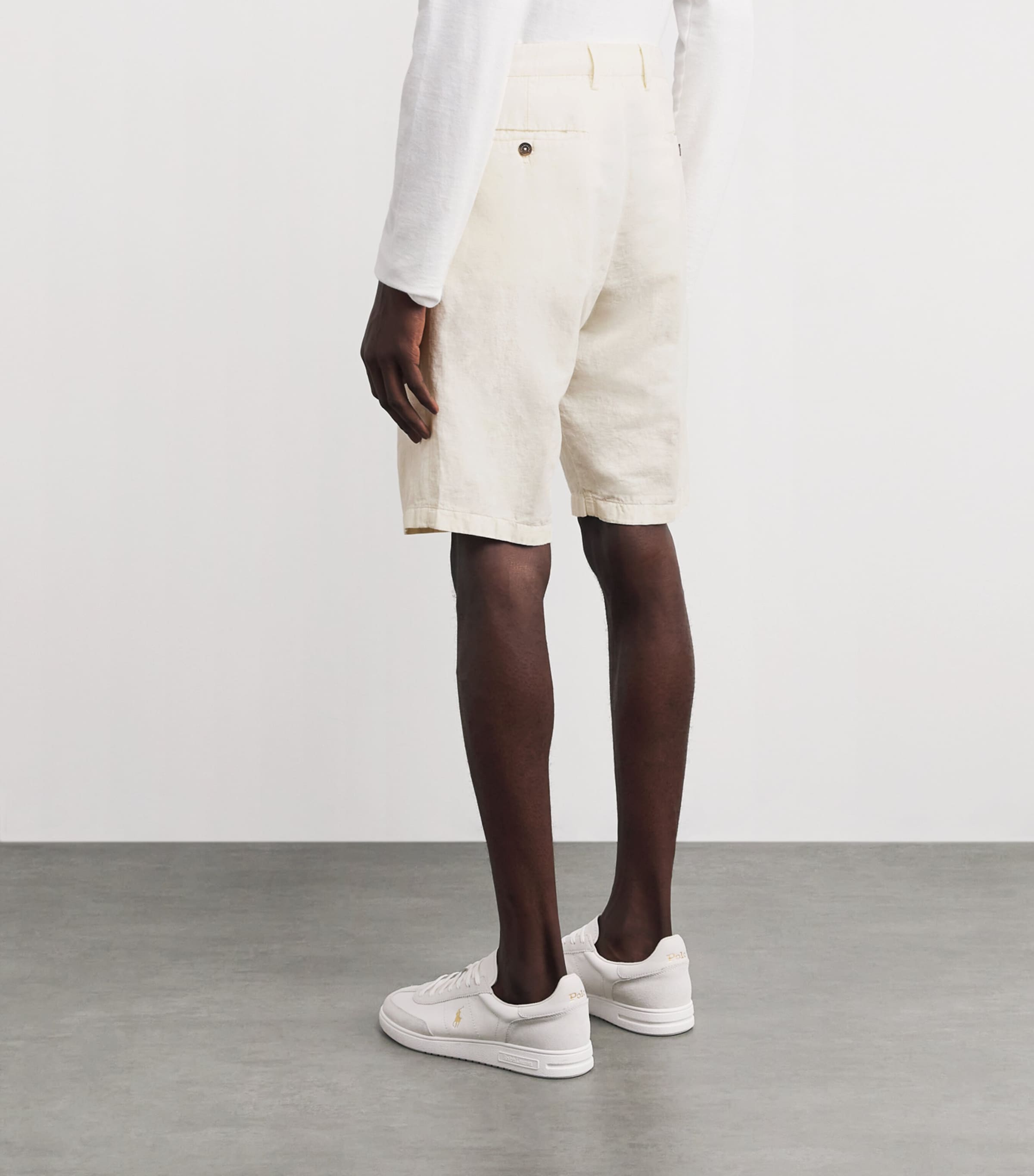 Cotton-Linen Bermuda Shorts 030 TOFU Image 4