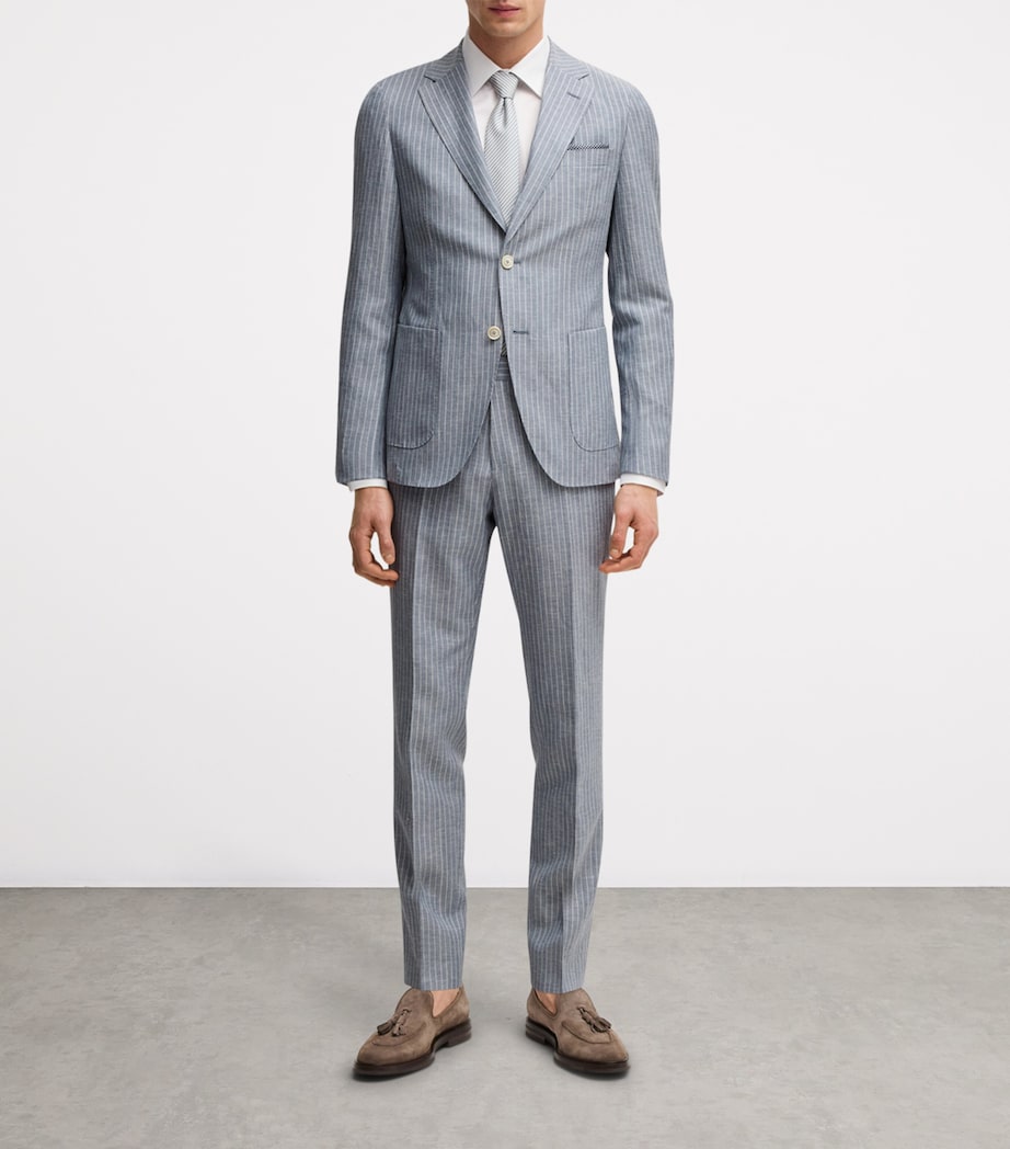 Virgin Wool-Linen Slim-Fit Trousers 451 Image 5