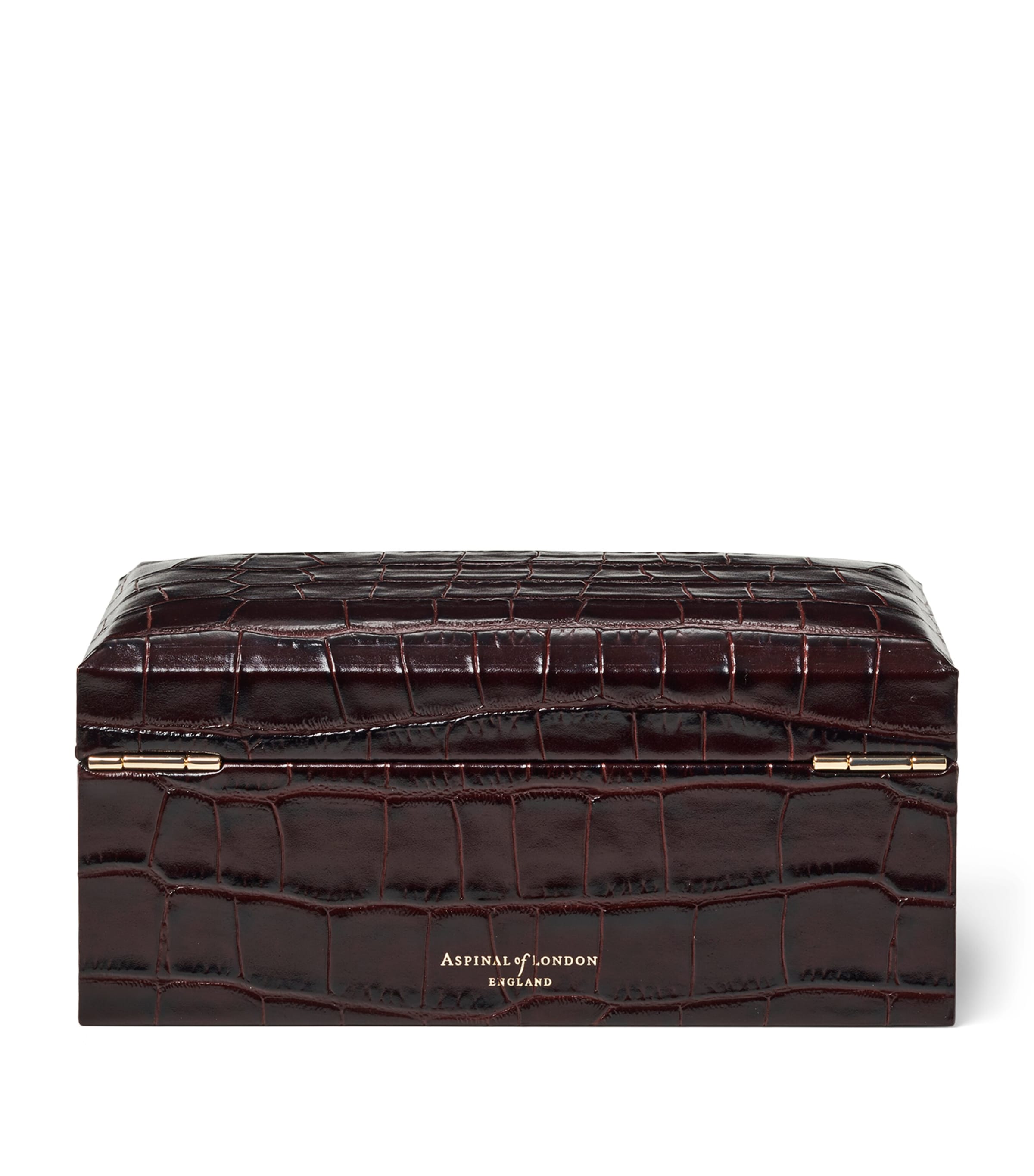 Leather Croc-Embossed 3-Piece Watch Box AMAZONBROWN Image 3