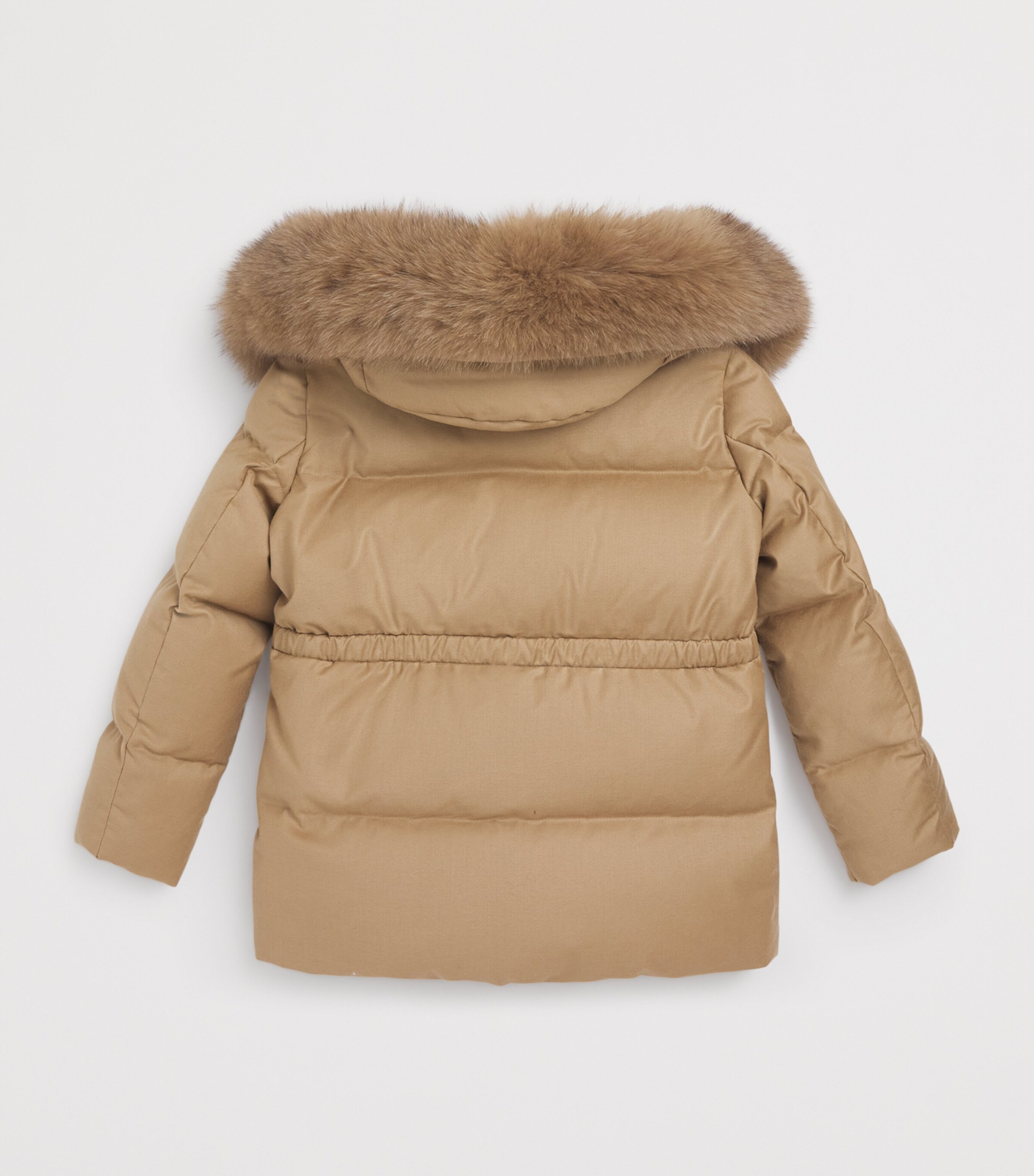Yves Salomon Enfant Down Fox Fur-Trim Coat (6-14 Years) Image 2