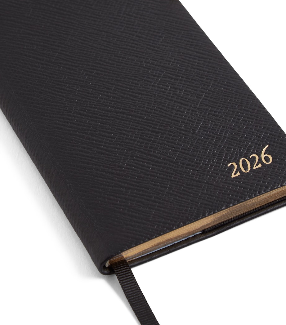 Panama Leather Weekly Diary 2026 BLACK Image 5