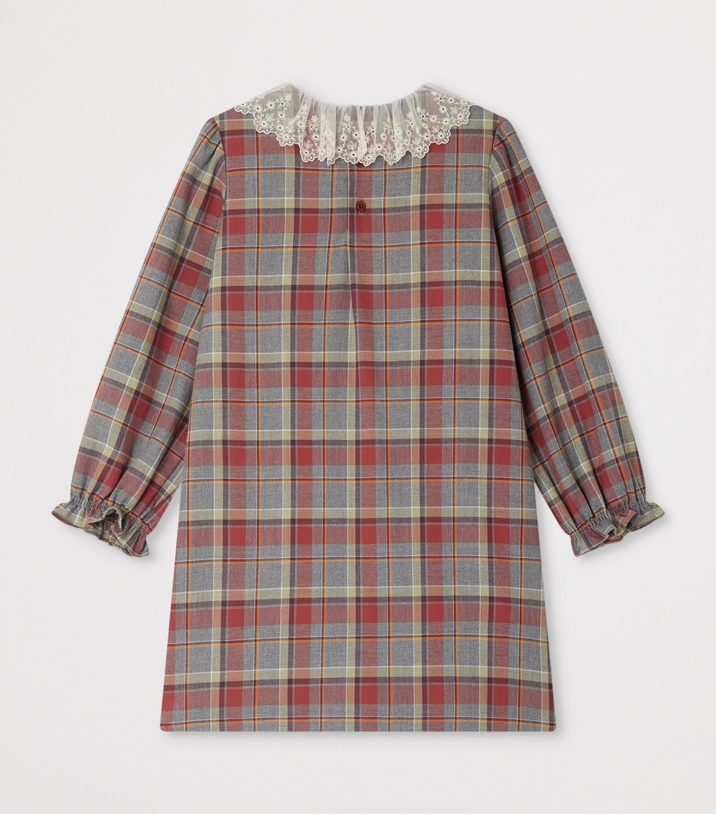 Check Print Dress (10-14 Years) CA BORDEAUX Image 2