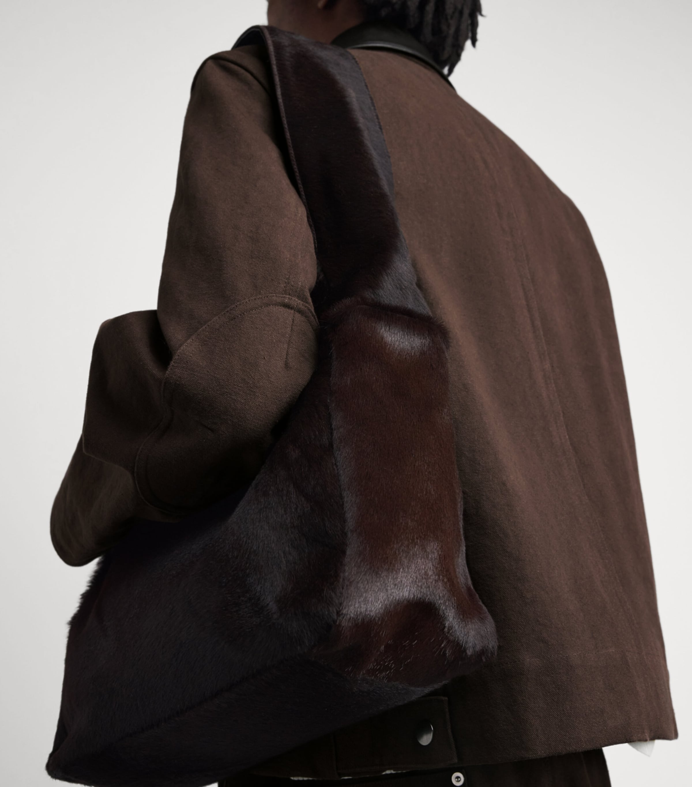 Sage Nation Mens Canvas Painter Jacket Mocha Brown Image 3