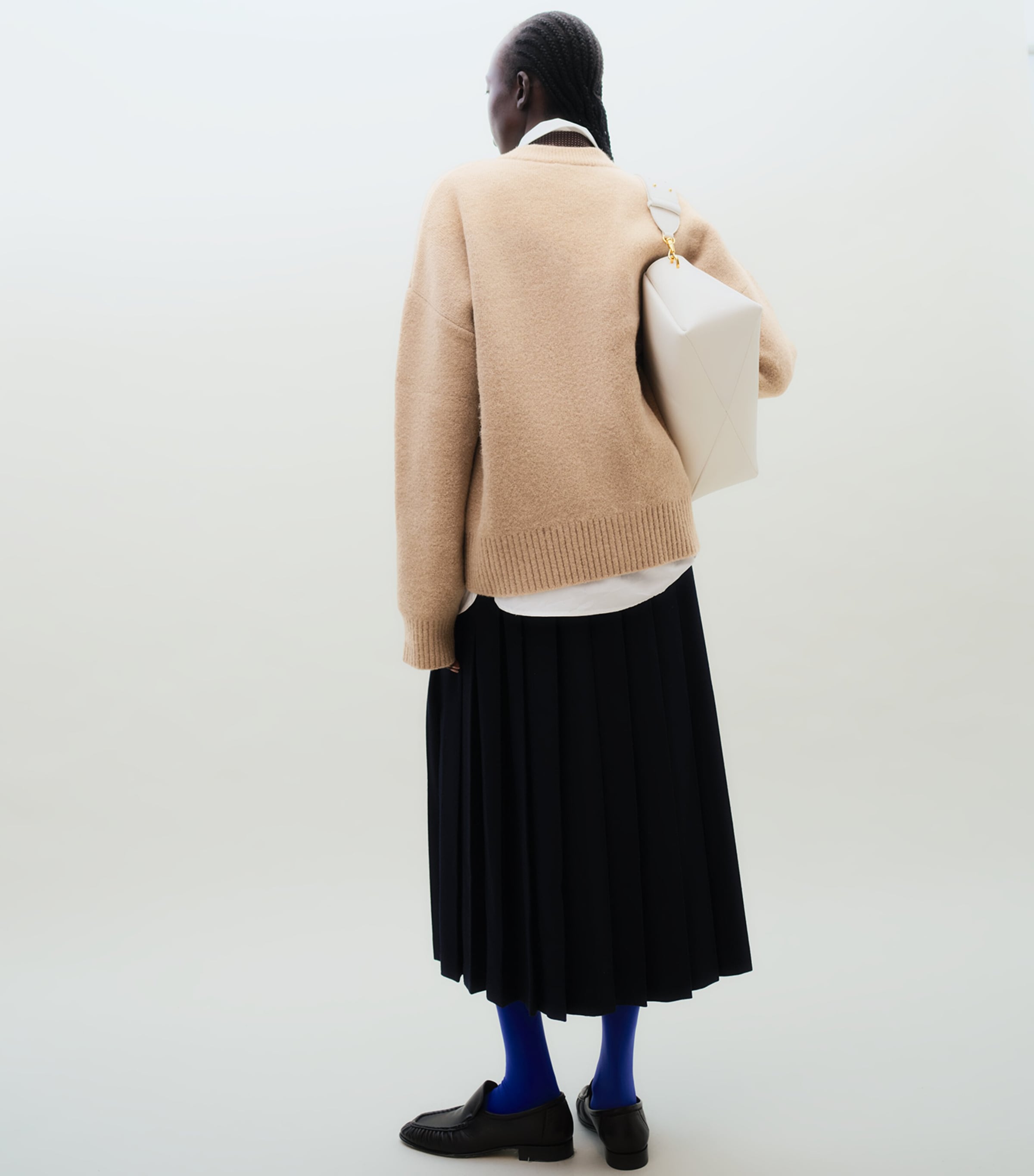 AMI Paris Womens Alpaca-Wool-Blend Ami de Coeur Cardigan Beige Mastic/ecru Image 4