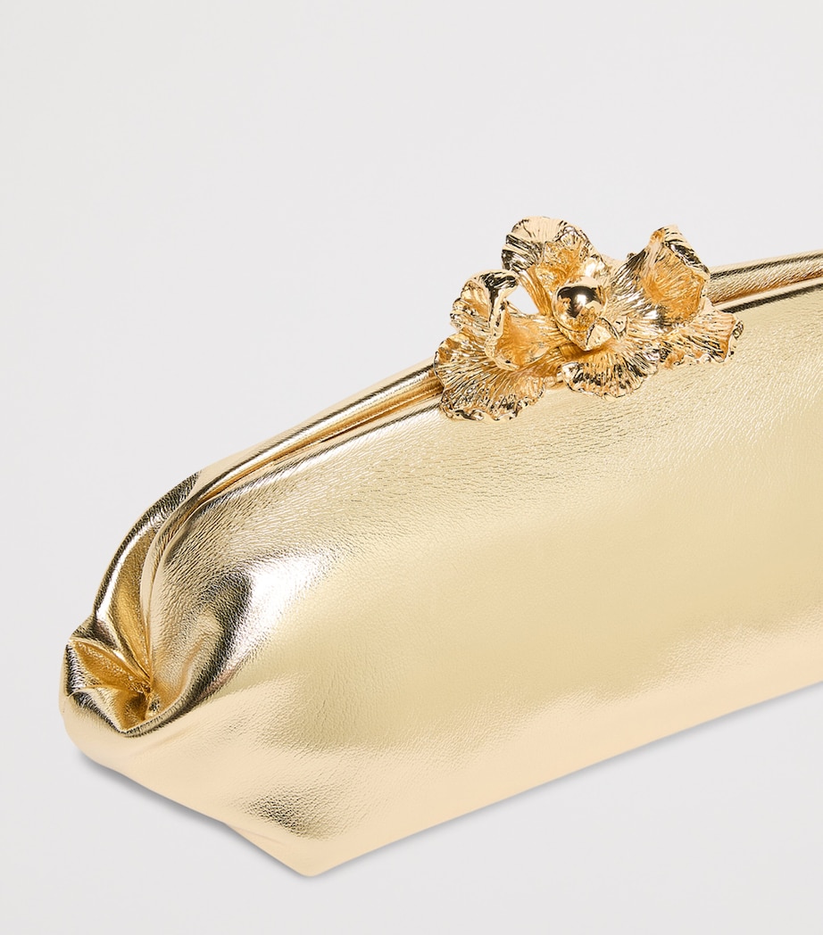 Marella Metallic Clutch Bag Gold Image 5