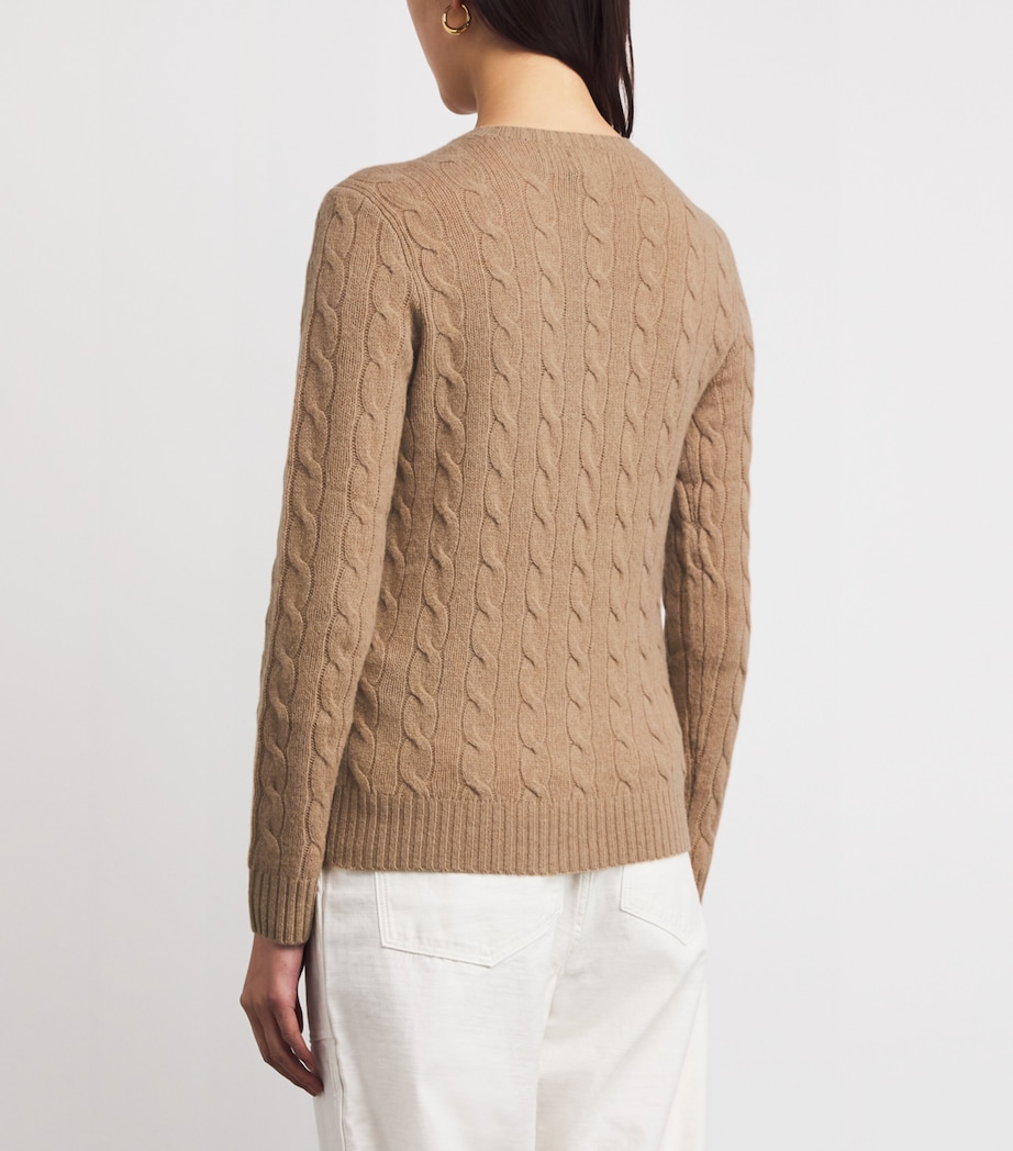 Wool-Cashmere Julianna Sweater COLLECTN CAMEL MLNGE Image 4