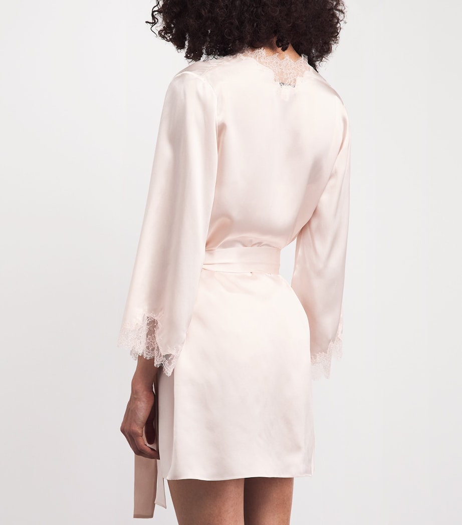 Gilda & Pearl Womens Silk In Dreams Short Robe Petale Image 5