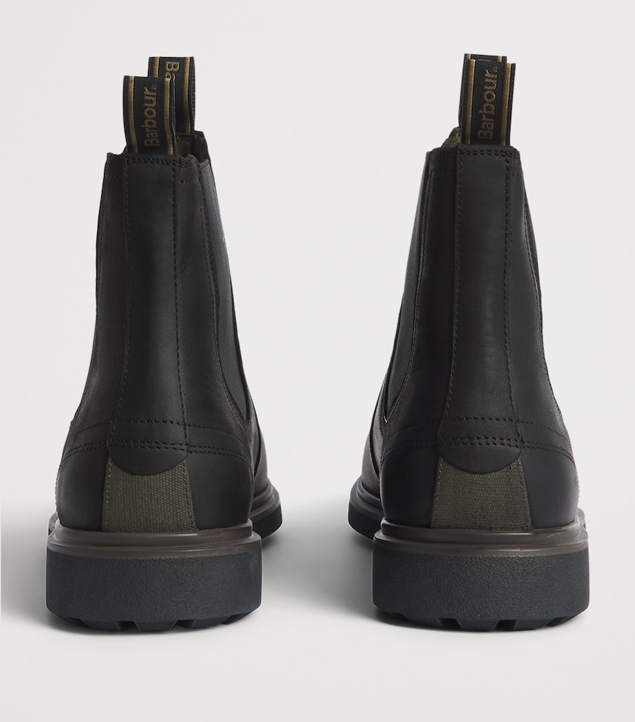 Barbour Leather Hale Chelsea Boots Black Image 3