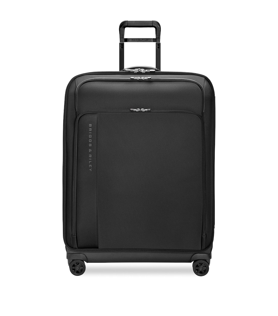 Large ZDX Expandable Spinner Suitcase (74cm) BLACK Image 1