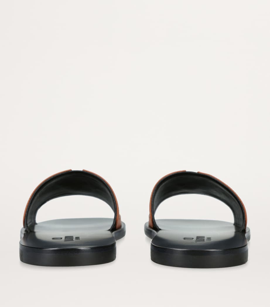 Leather Viva Superstar Slides BLK/BROWN Image 3